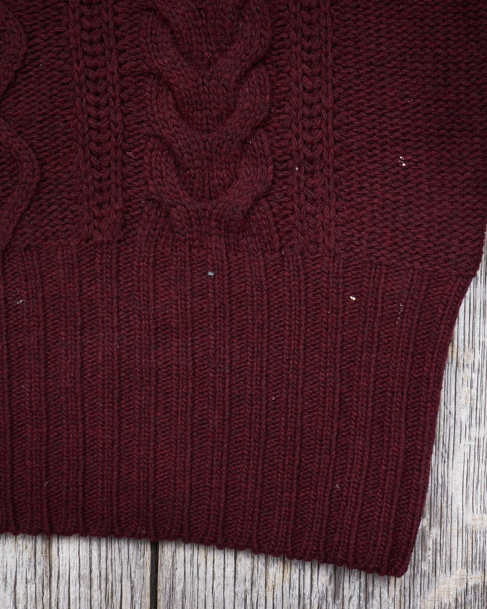 Second Hand Levi's Vintage Clothing Cable Knit Shawl Collar Sweater Size M