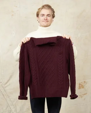 Second Hand Levi's Vintage Clothing Cable Knit Shawl Collar Sweater Size M