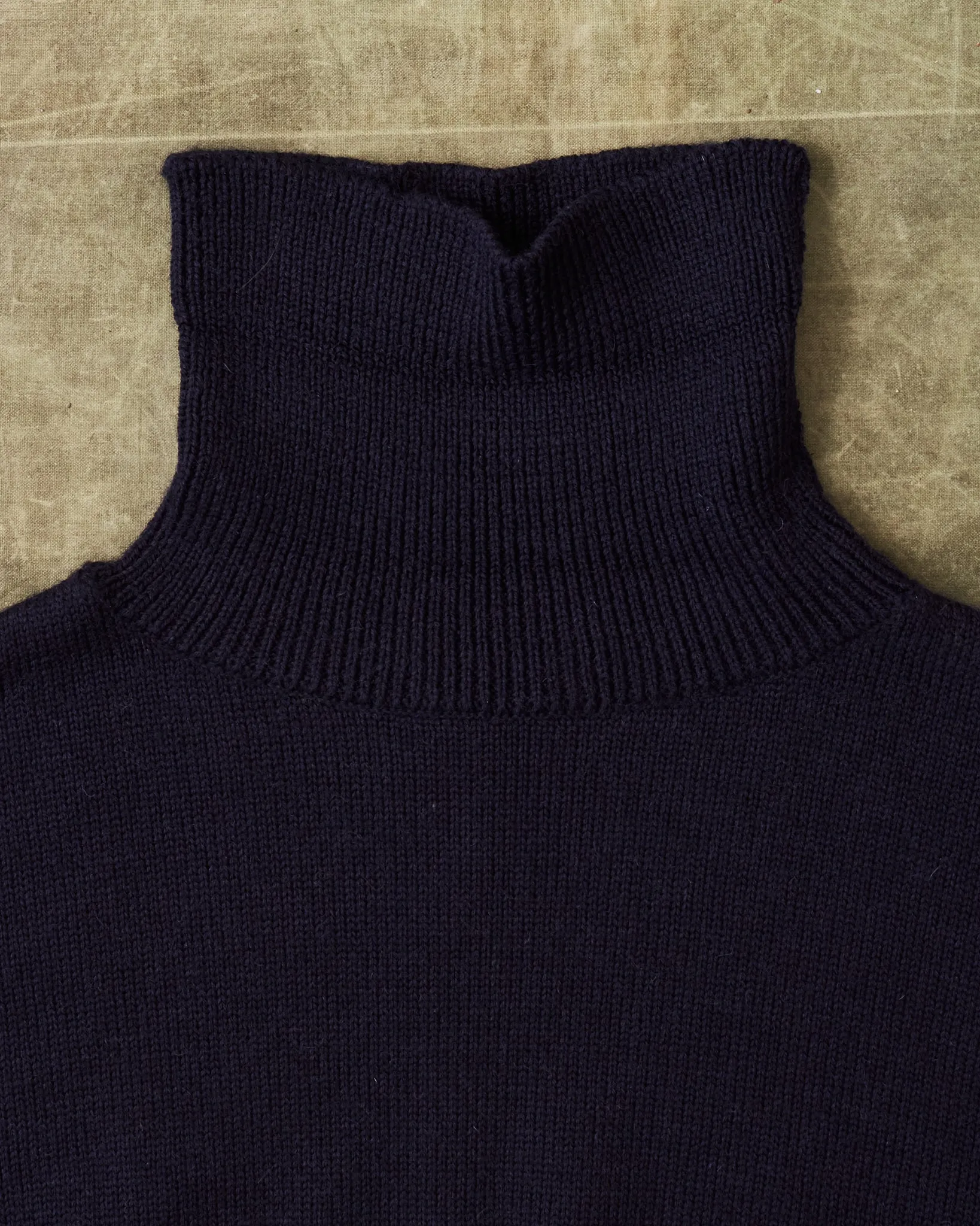 Second Hand North Sea Clothing The Submariner Roll Neck Wool Sweater Navy Size 46
