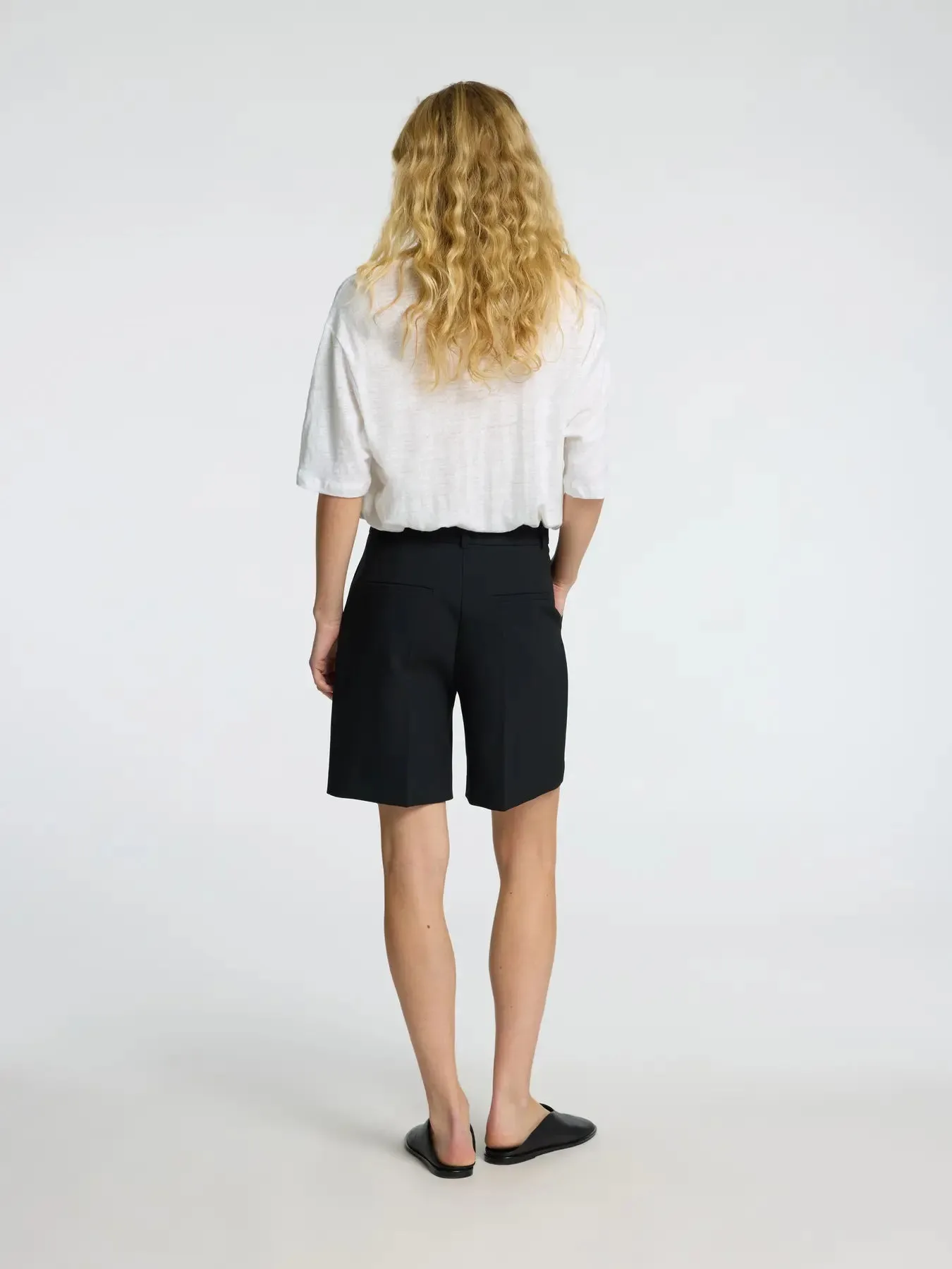 Selected Femme - T-shirt - White linen - Vilja