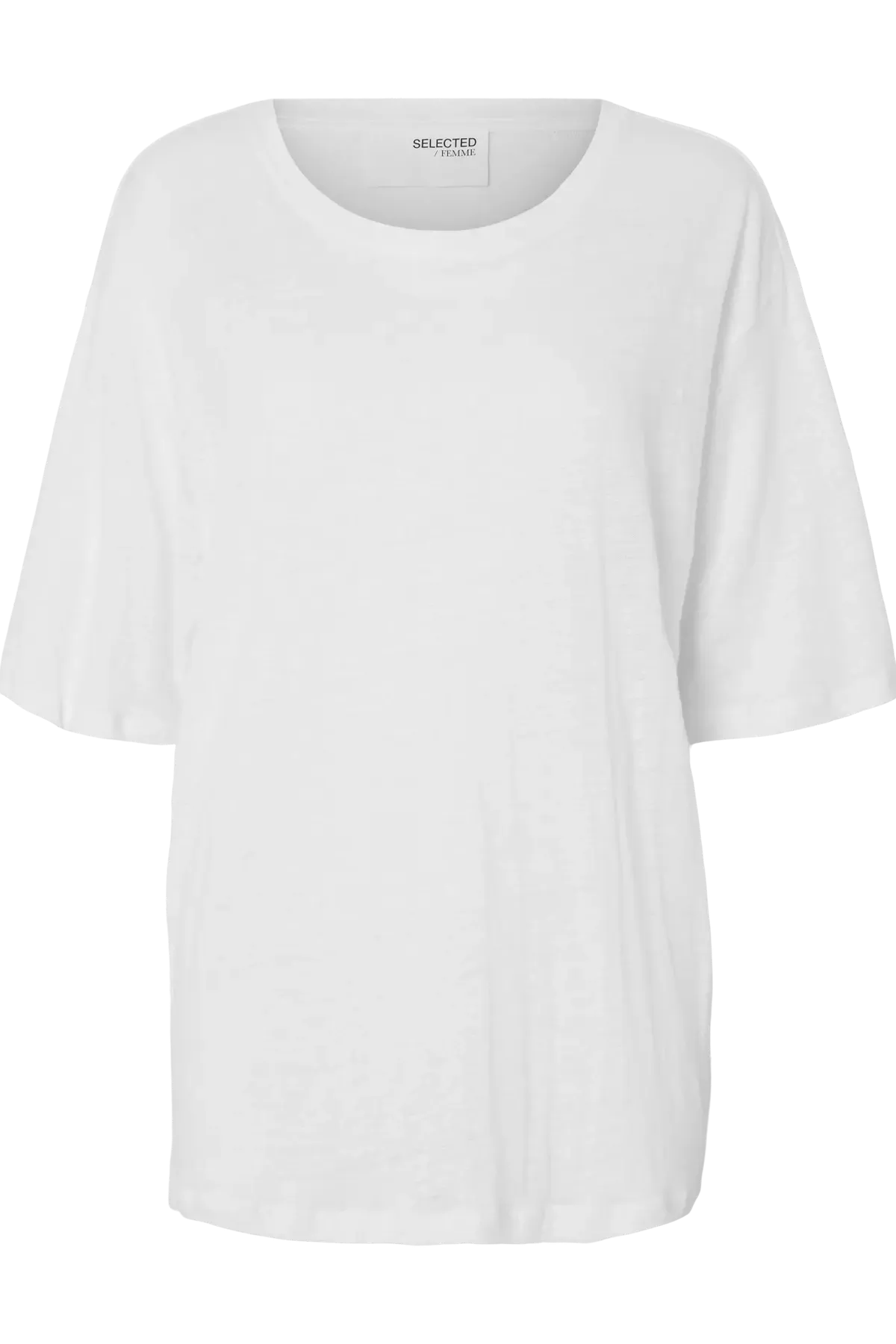 Selected Femme - T-shirt - White linen - Vilja