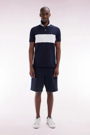 Short en molleton coton marine coupe décontractée