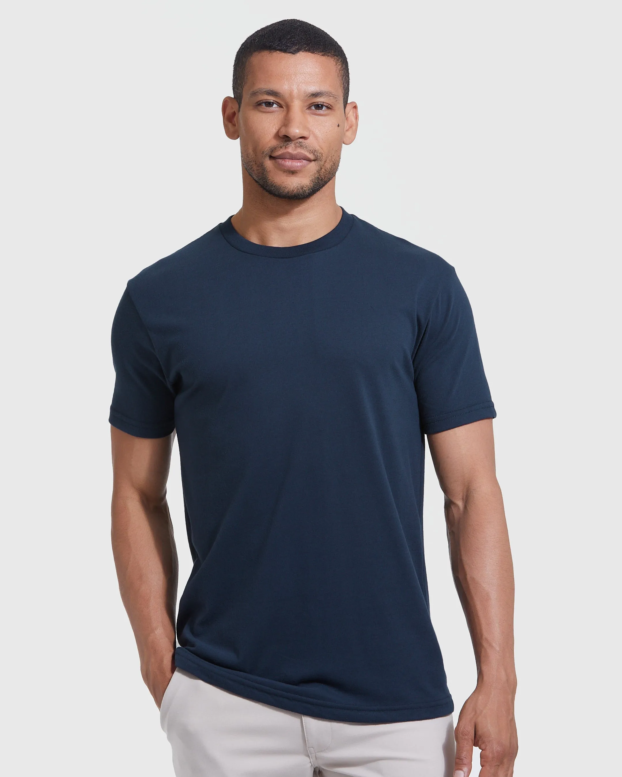Short Sleeve Crew Neck T-Shirt - Premium comfort fit, Confident Muscle Definition, Ultra-soft material, All day menswear value, Everyday workwear