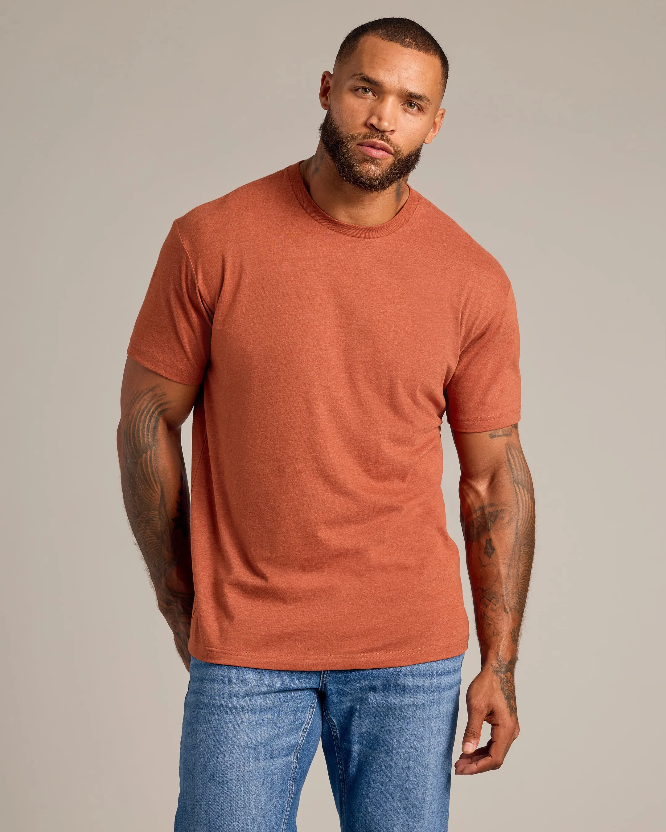 Short Sleeve Crew Neck T-Shirt - Premium comfort fit, Confident Muscle Definition, Ultra-soft material, All day menswear value, Everyday workwear