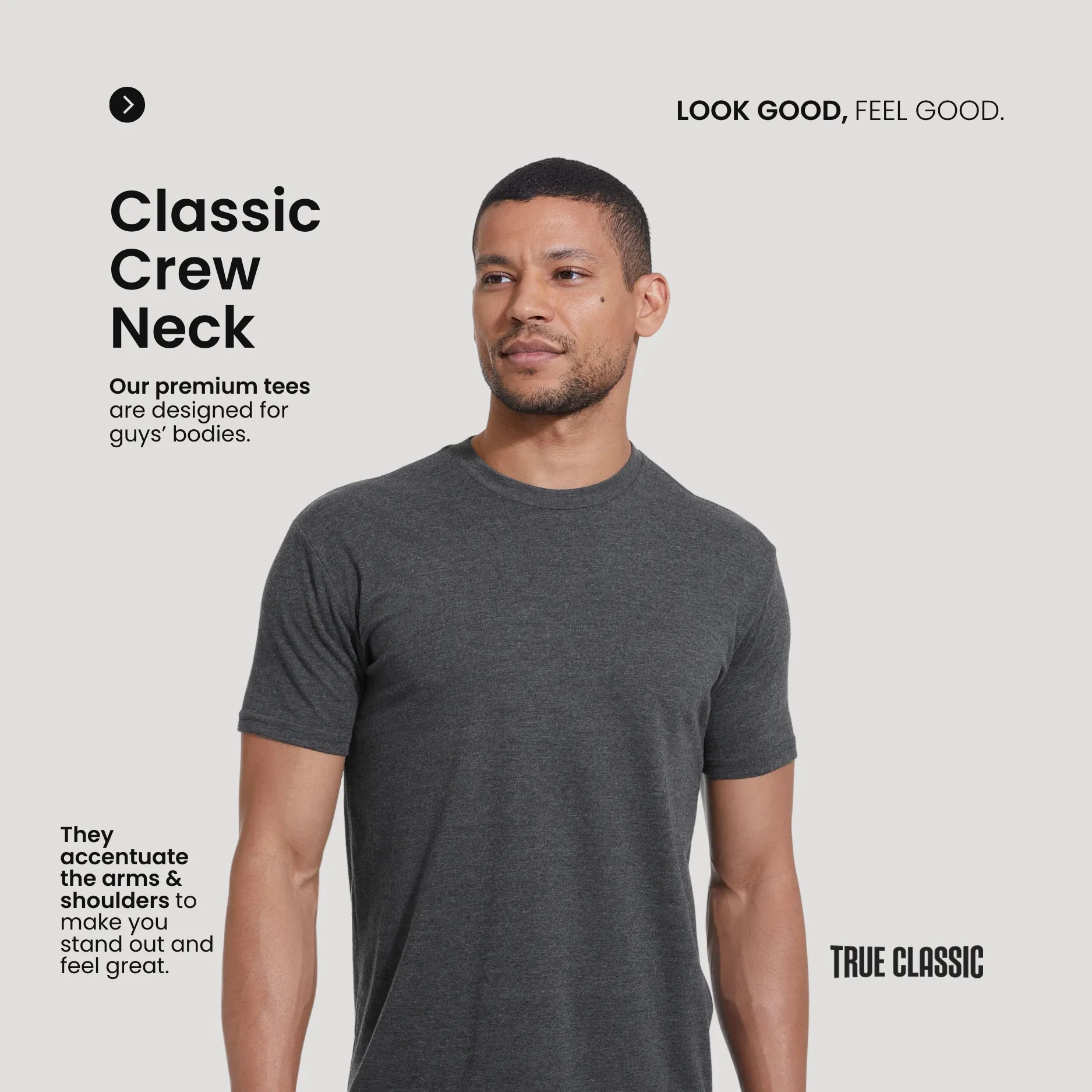 Short Sleeve Crew Neck T-Shirt - Premium comfort fit, Confident Muscle Definition, Ultra-soft material, All day menswear value, Everyday workwear