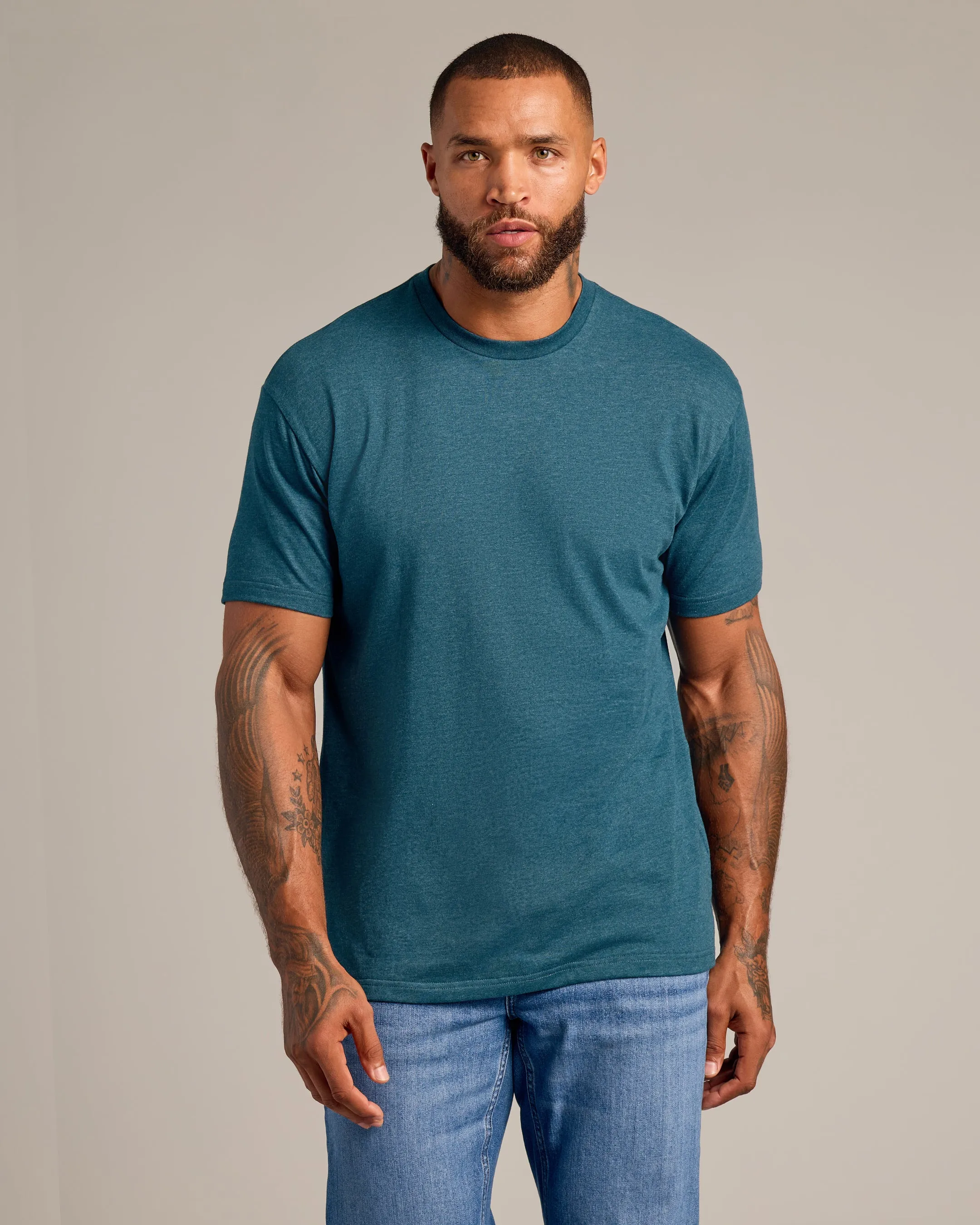 Short Sleeve Crew Neck T-Shirt - Premium comfort fit, Confident Muscle Definition, Ultra-soft material, All day menswear value, Everyday workwear