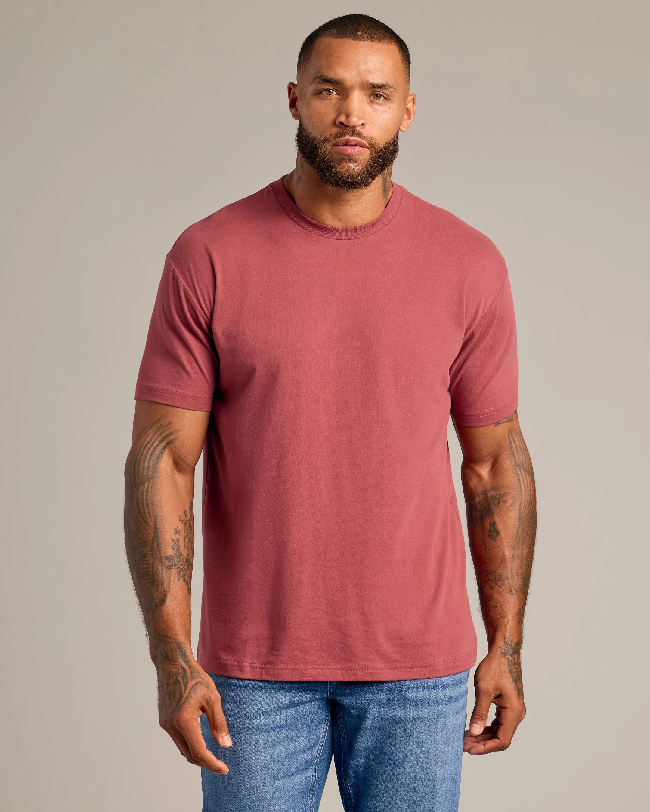 Short Sleeve Crew Neck T-Shirt - Premium comfort fit, Confident Muscle Definition, Ultra-soft material, All day menswear value, Everyday workwear