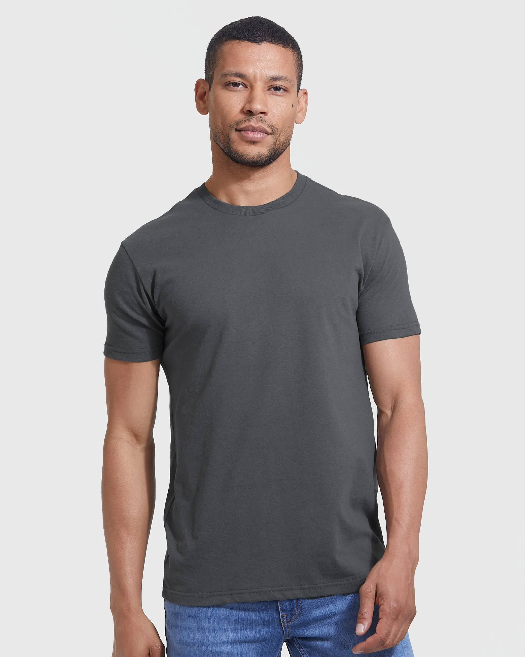 Short Sleeve Crew Neck T-Shirt - Premium comfort fit, Confident Muscle Definition, Ultra-soft material, All day menswear value, Everyday workwear