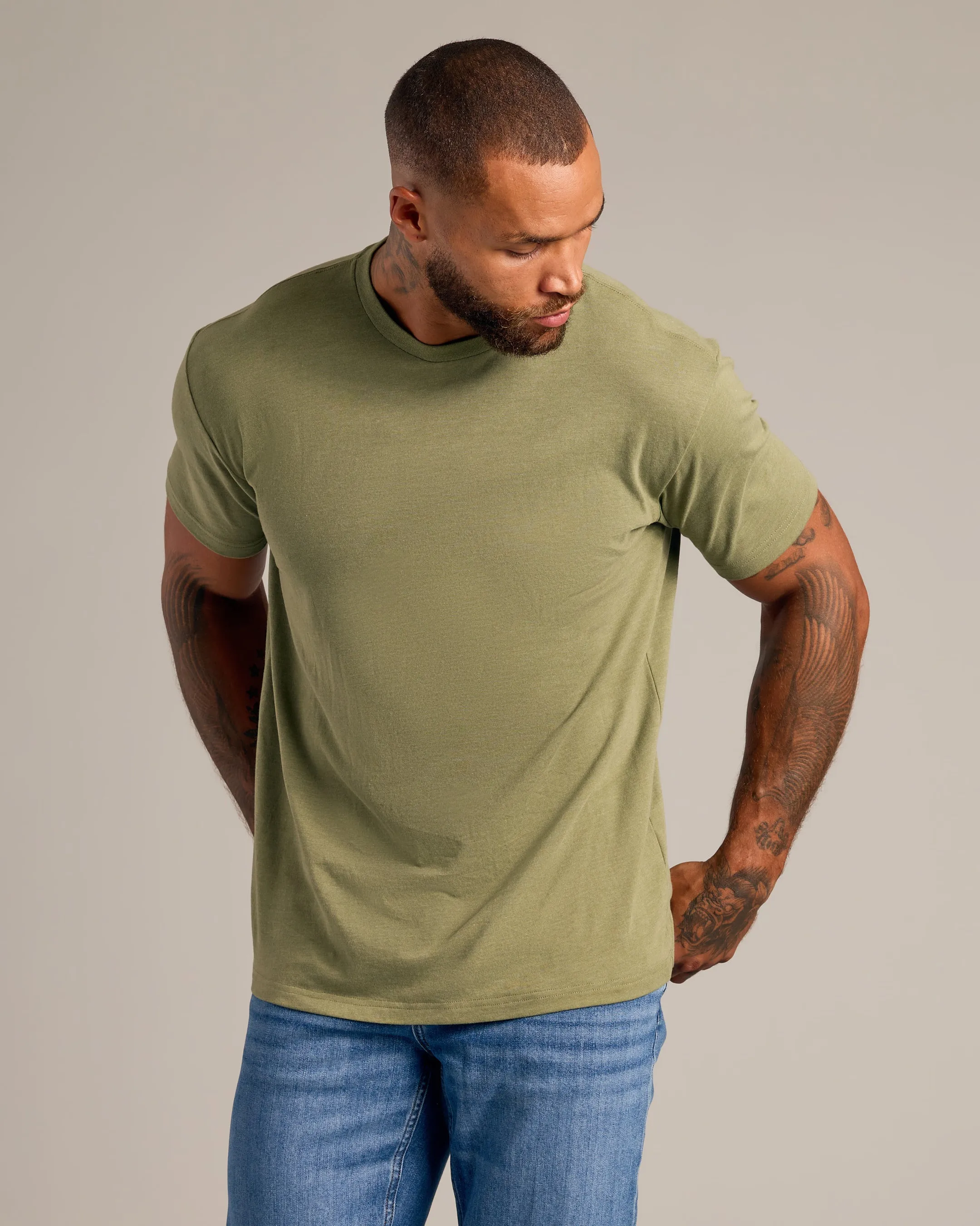 Short Sleeve Crew Neck T-Shirt - Premium comfort fit, Confident Muscle Definition, Ultra-soft material, All day menswear value, Everyday workwear