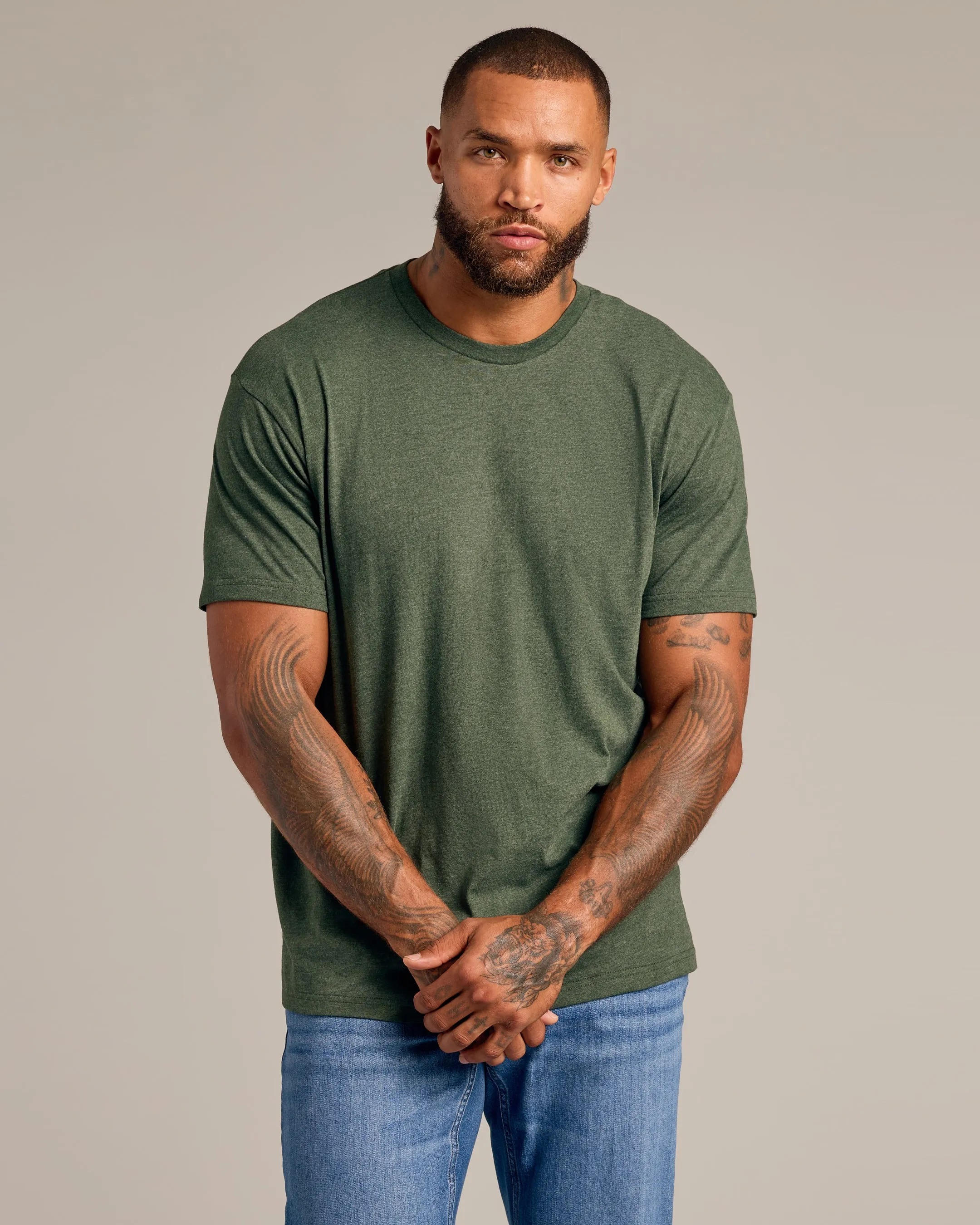 Short Sleeve Crew Neck T-Shirt - Premium comfort fit, Confident Muscle Definition, Ultra-soft material, All day menswear value, Everyday workwear