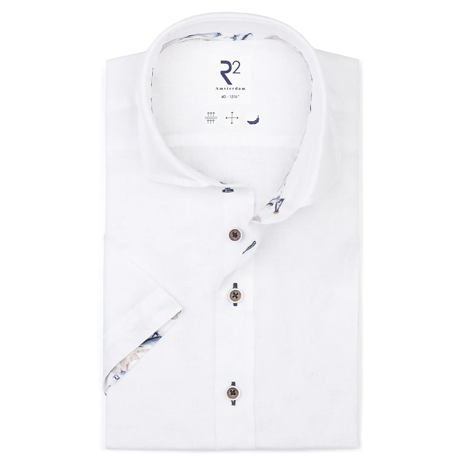 Short-sleeve linen shirt