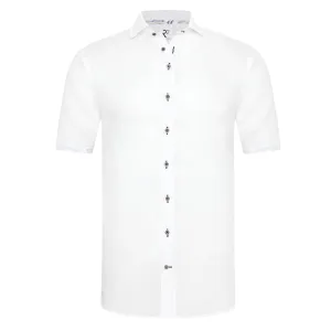 Short-sleeve linen shirt