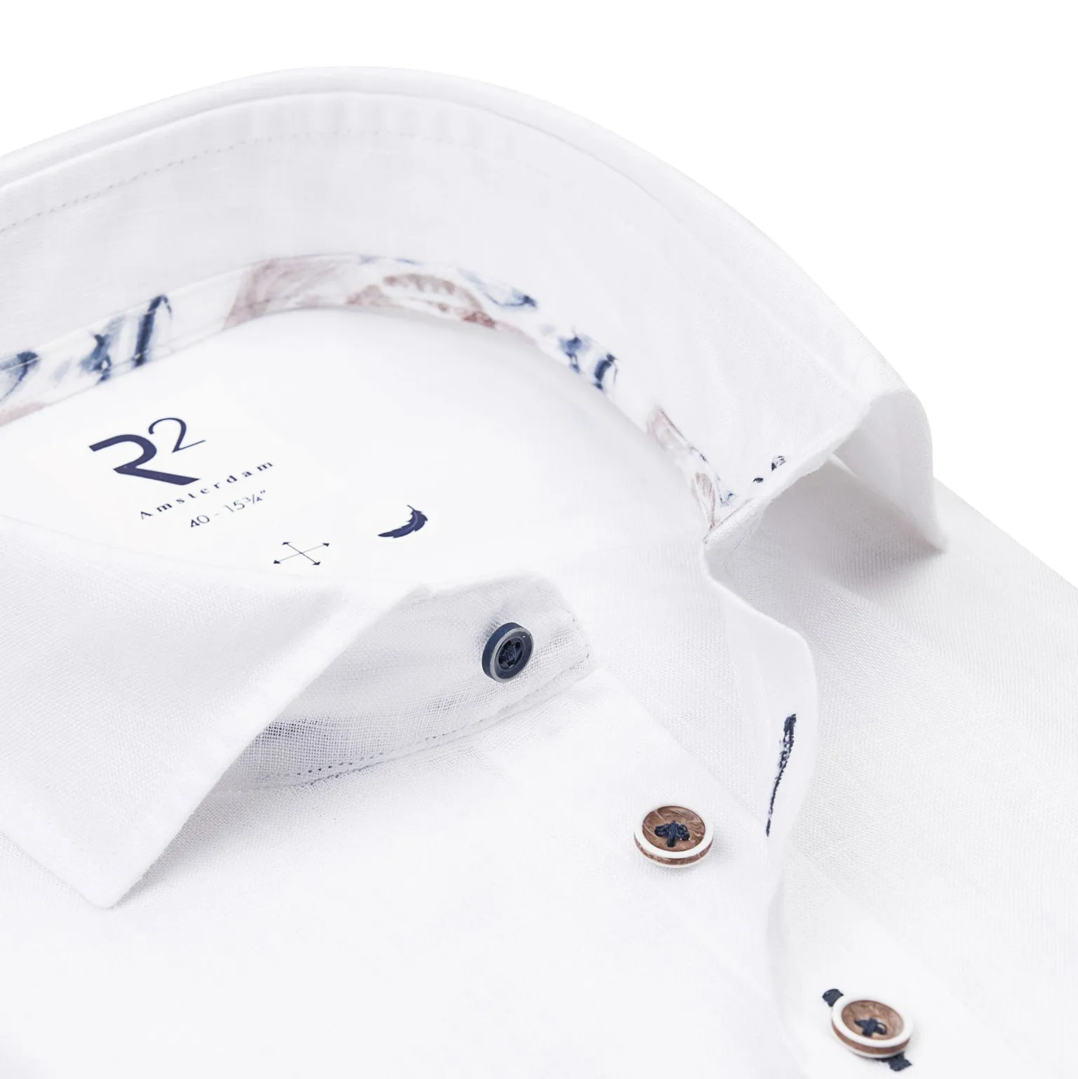 Short-sleeve linen shirt