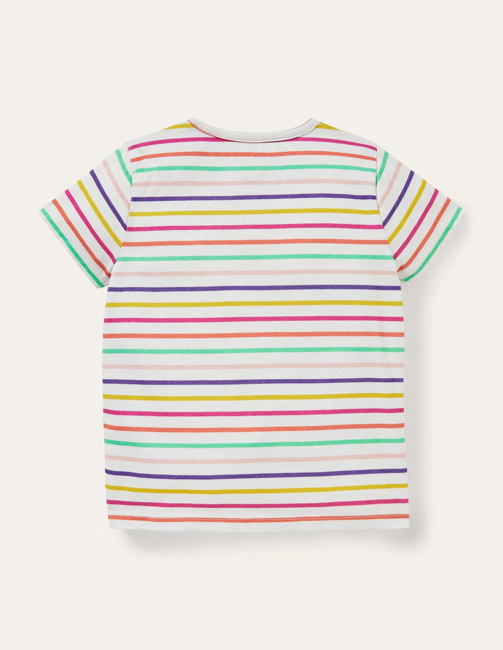 Short-sleeved Appliqué T-shirt-Pop Pansy / Bluebell Sloth