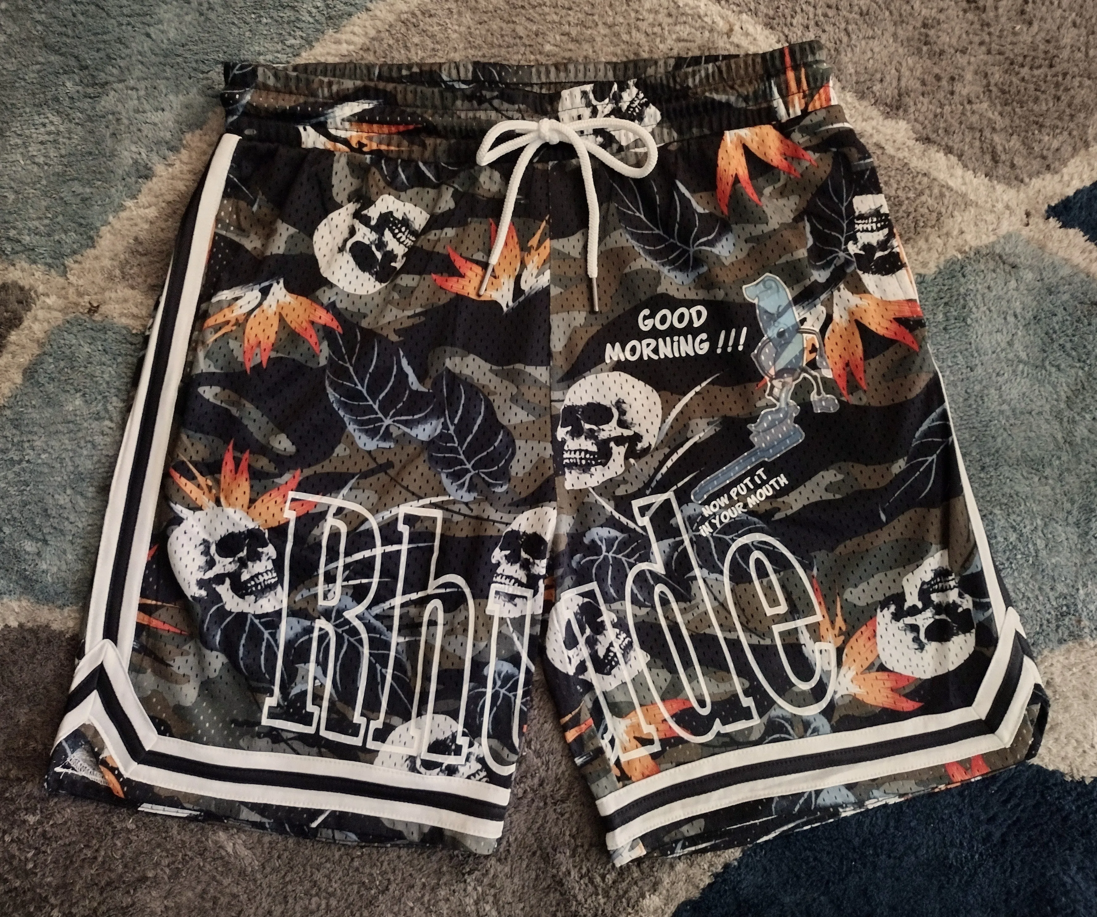 SILLY SAVAGE "RHUDE GOOD MORNING" Beach Shorts