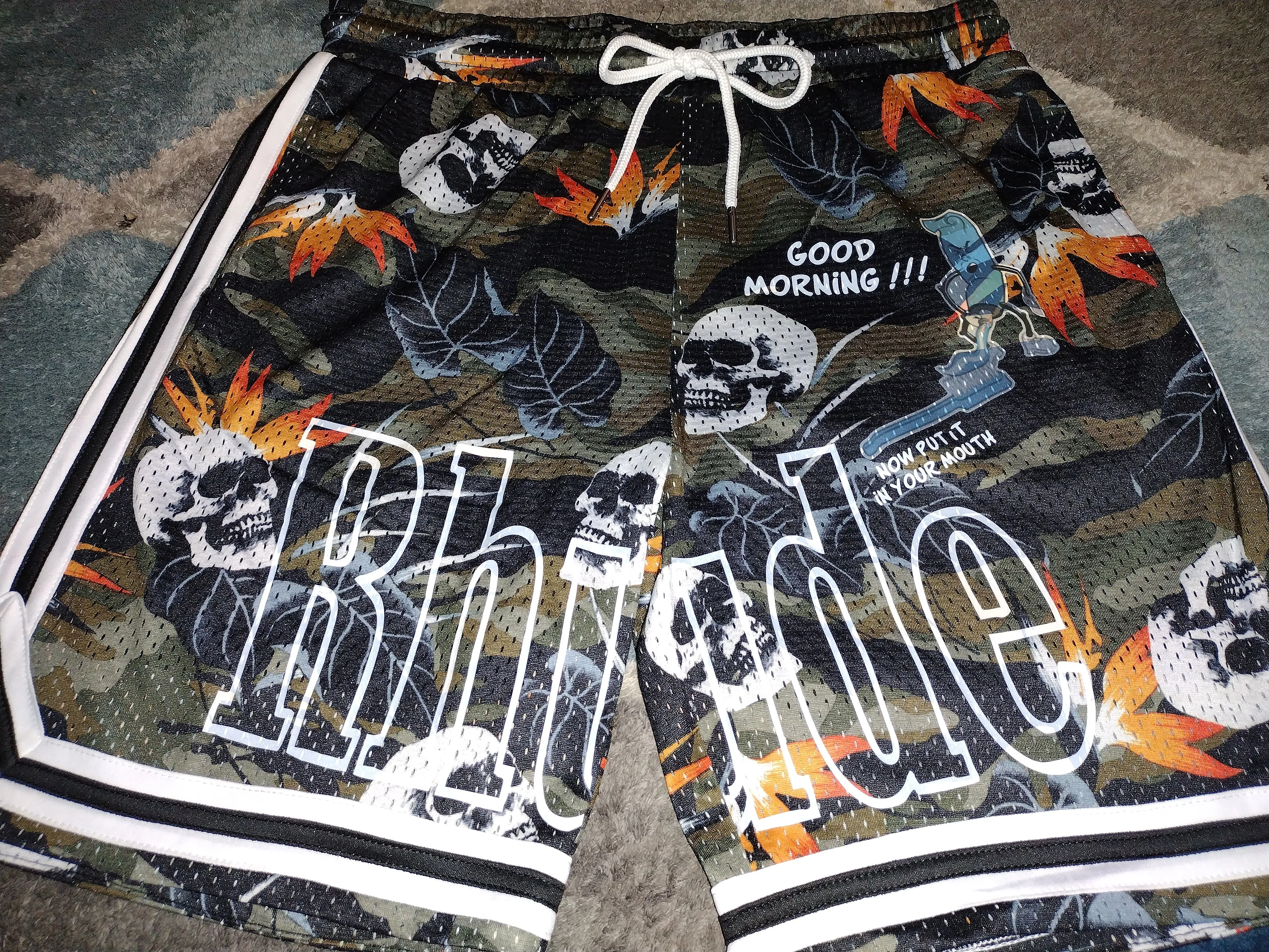 SILLY SAVAGE "RHUDE GOOD MORNING" Beach Shorts