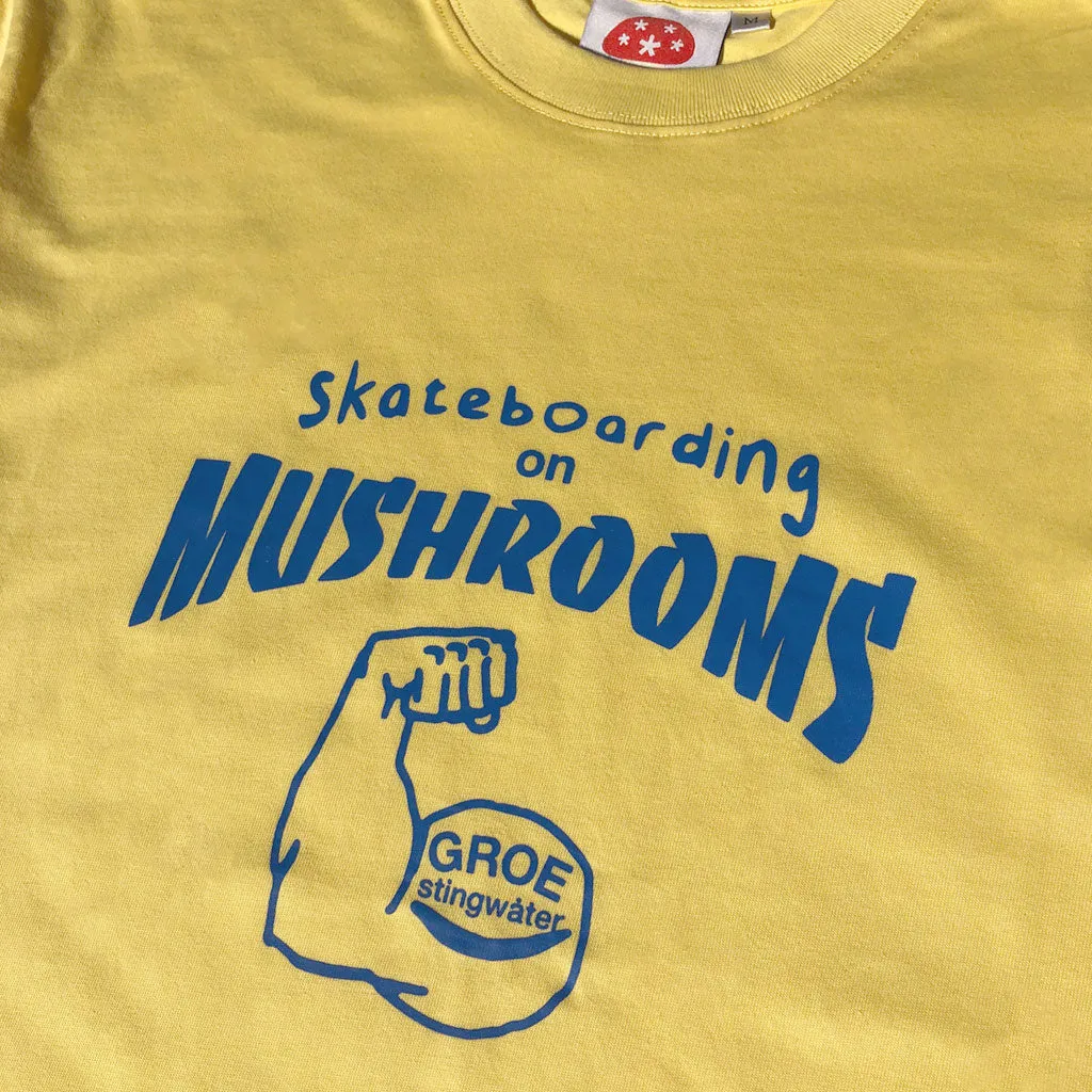 Skateboarding on Mushrooms T-Shirt Ghee Yellow