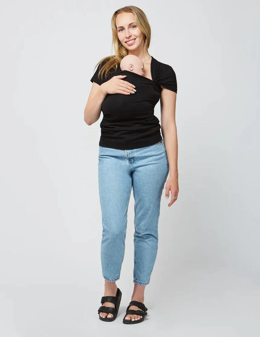 Skin To Skin Kangaroo T-Shirt & Nursing Top | Black