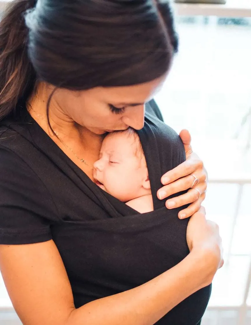 Skin To Skin Kangaroo T-Shirt & Nursing Top | Black