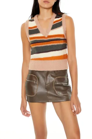 Sleeveless Knit Top - Orange