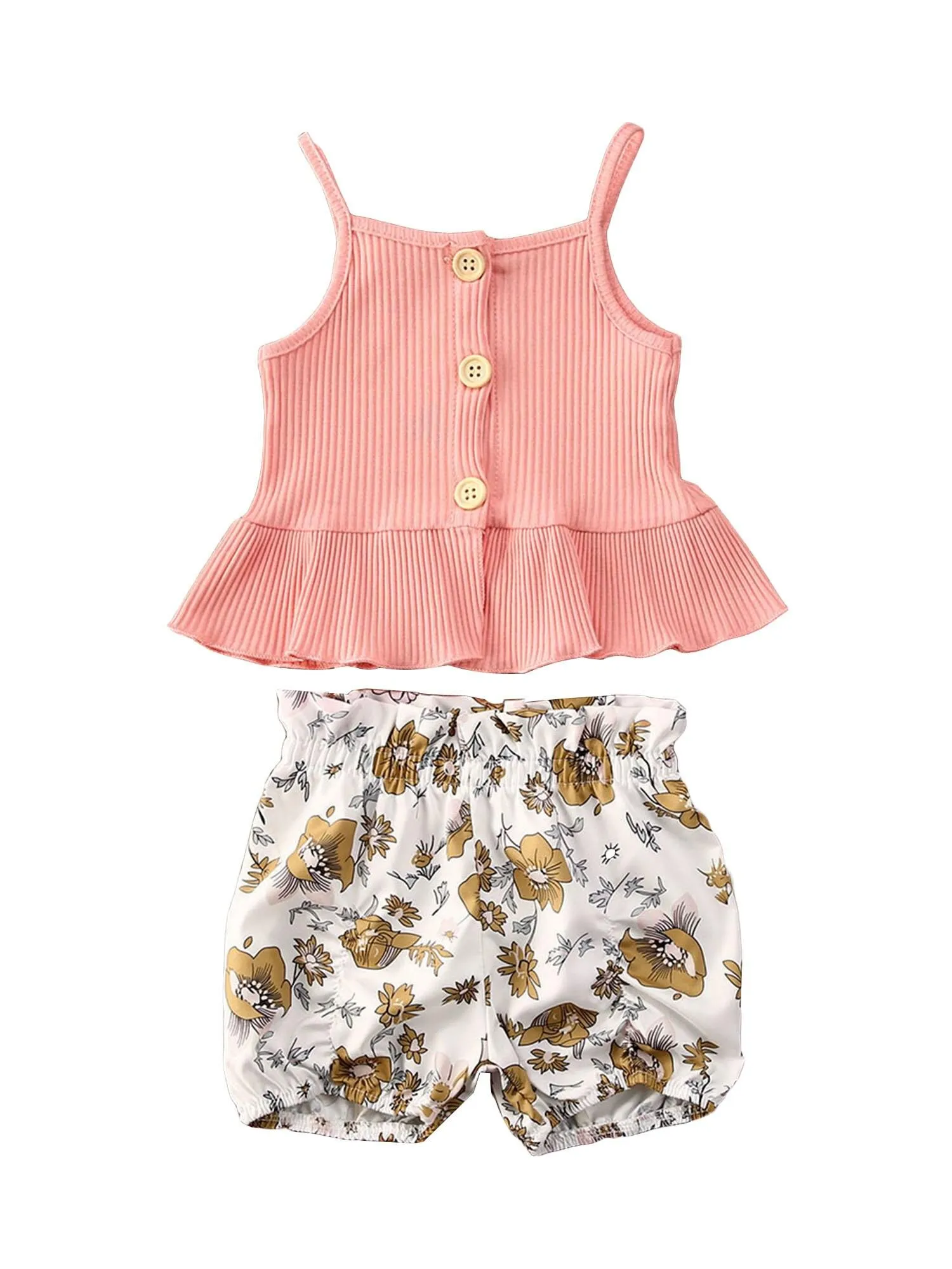 SLEEVELESS TOP WITH FLOWER SHORTS