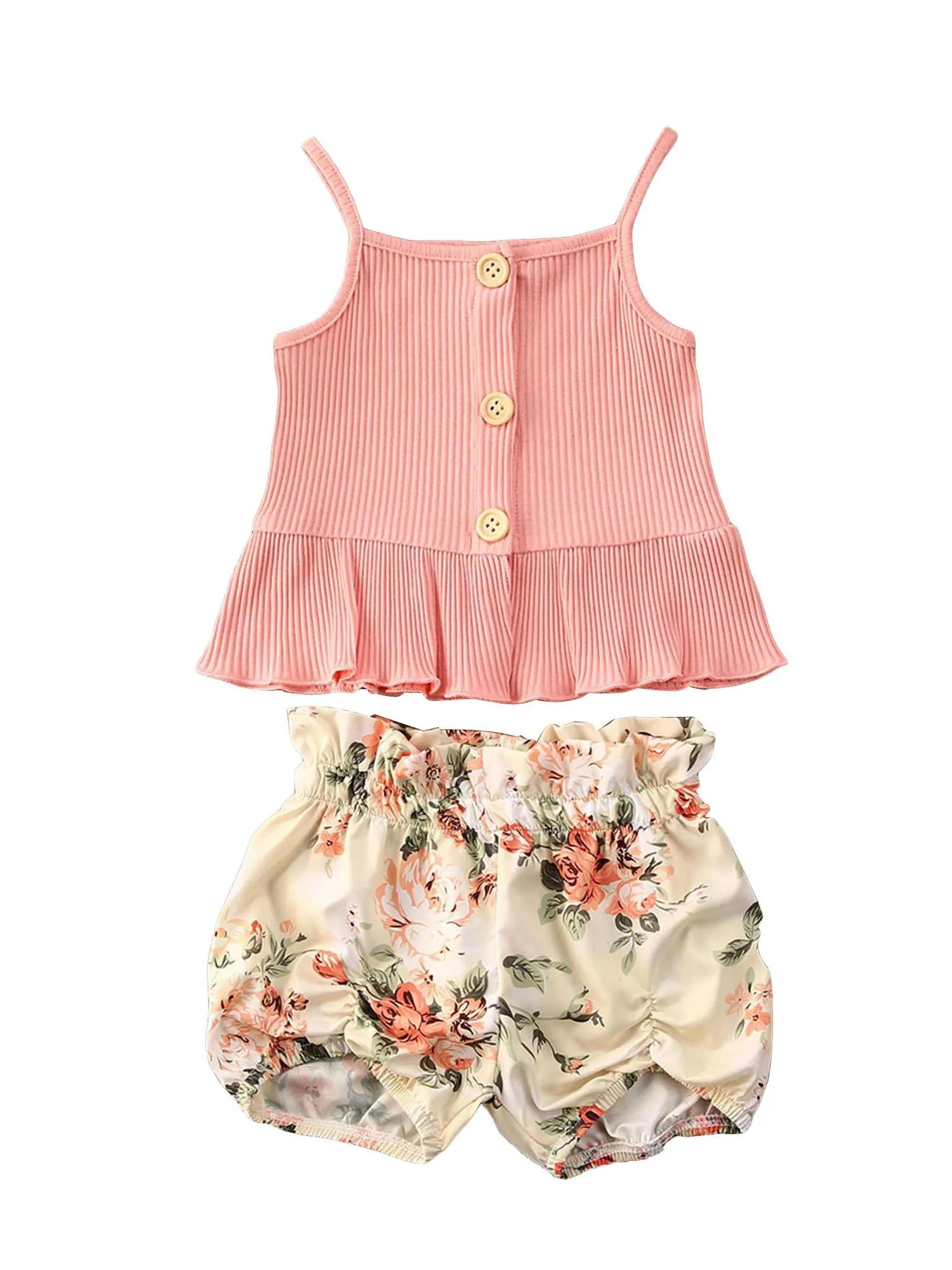SLEEVELESS TOP WITH FLOWER SHORTS