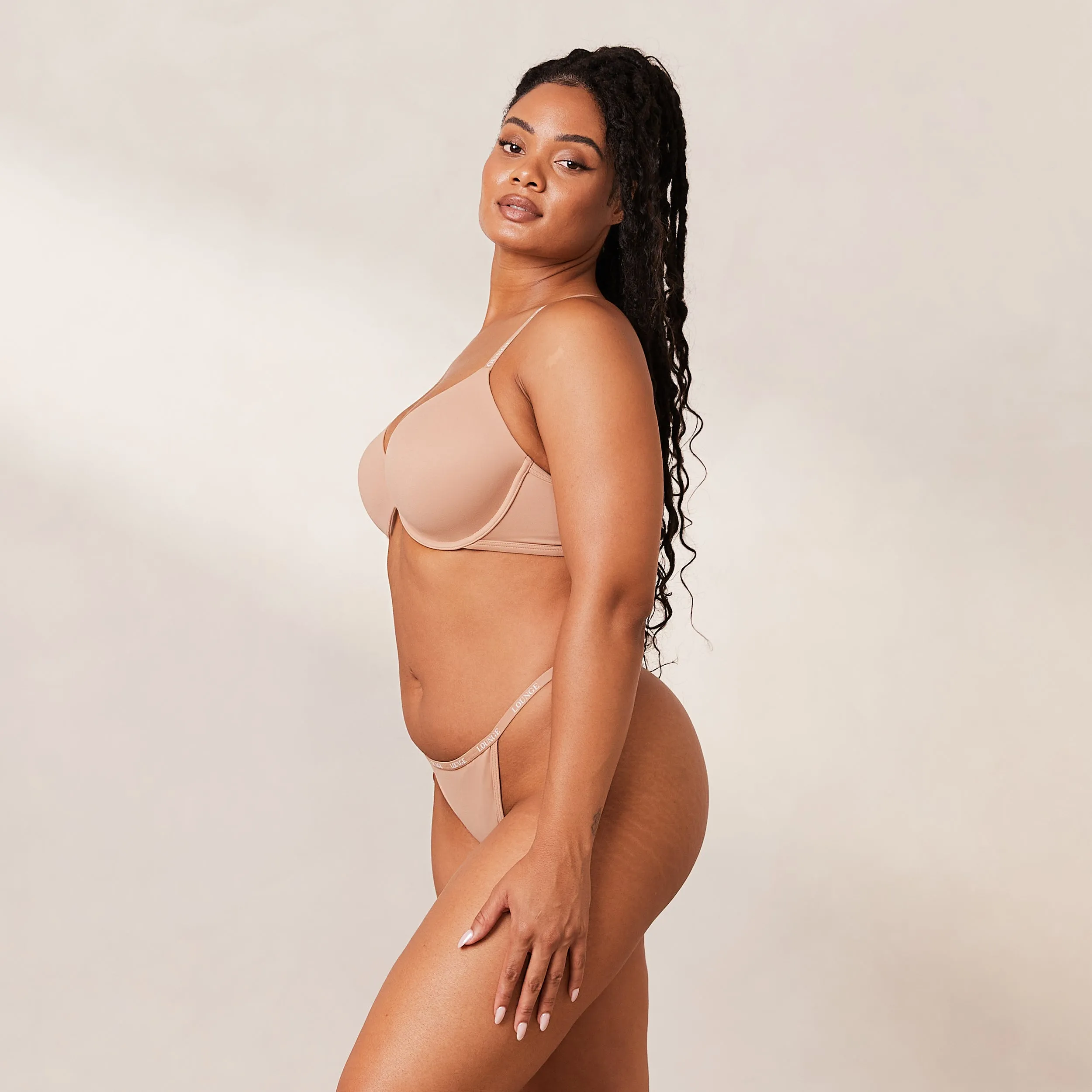 Smooth Front Fastening T-shirt Soutien-Gorge - Miel