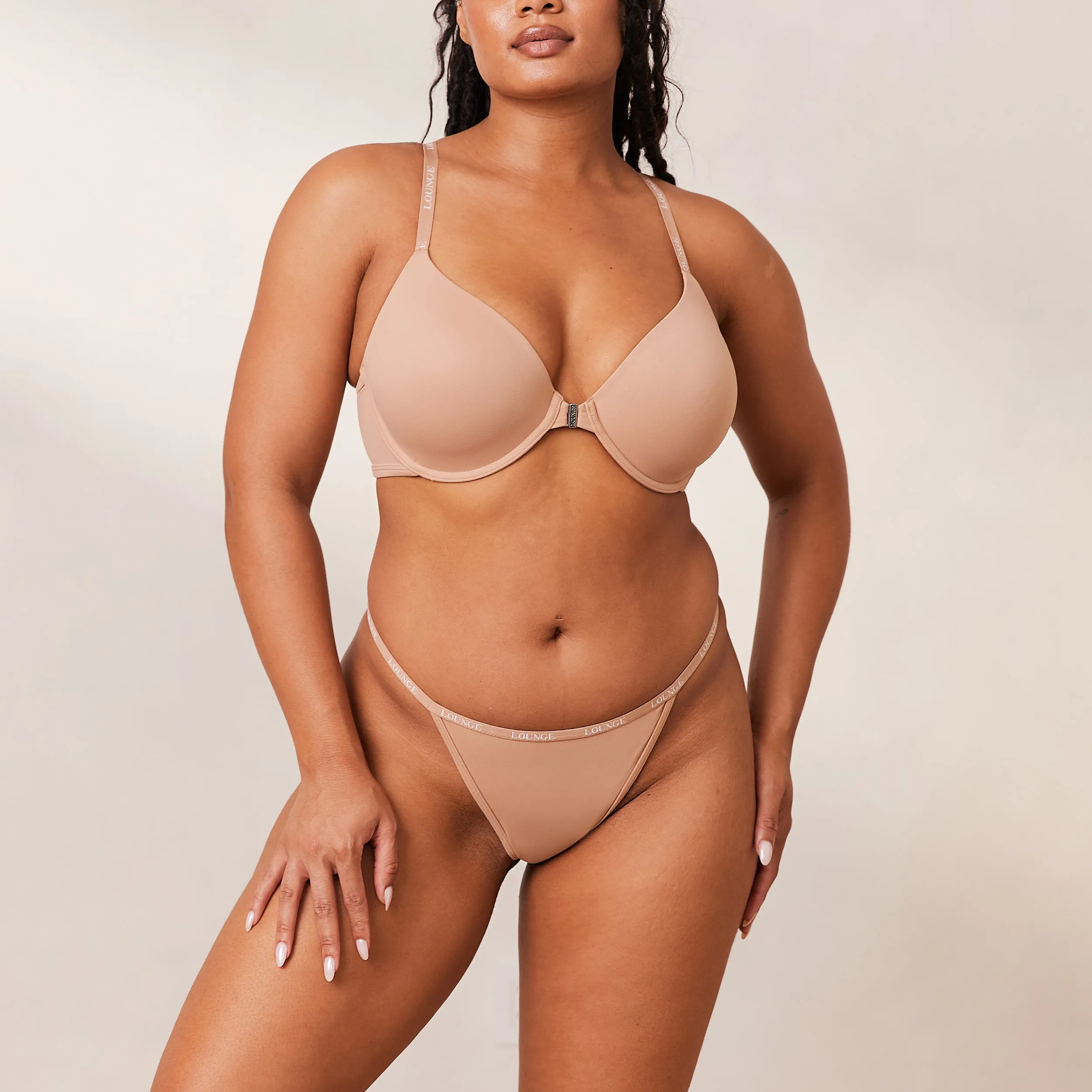 Smooth Front Fastening T-shirt Soutien-Gorge - Miel