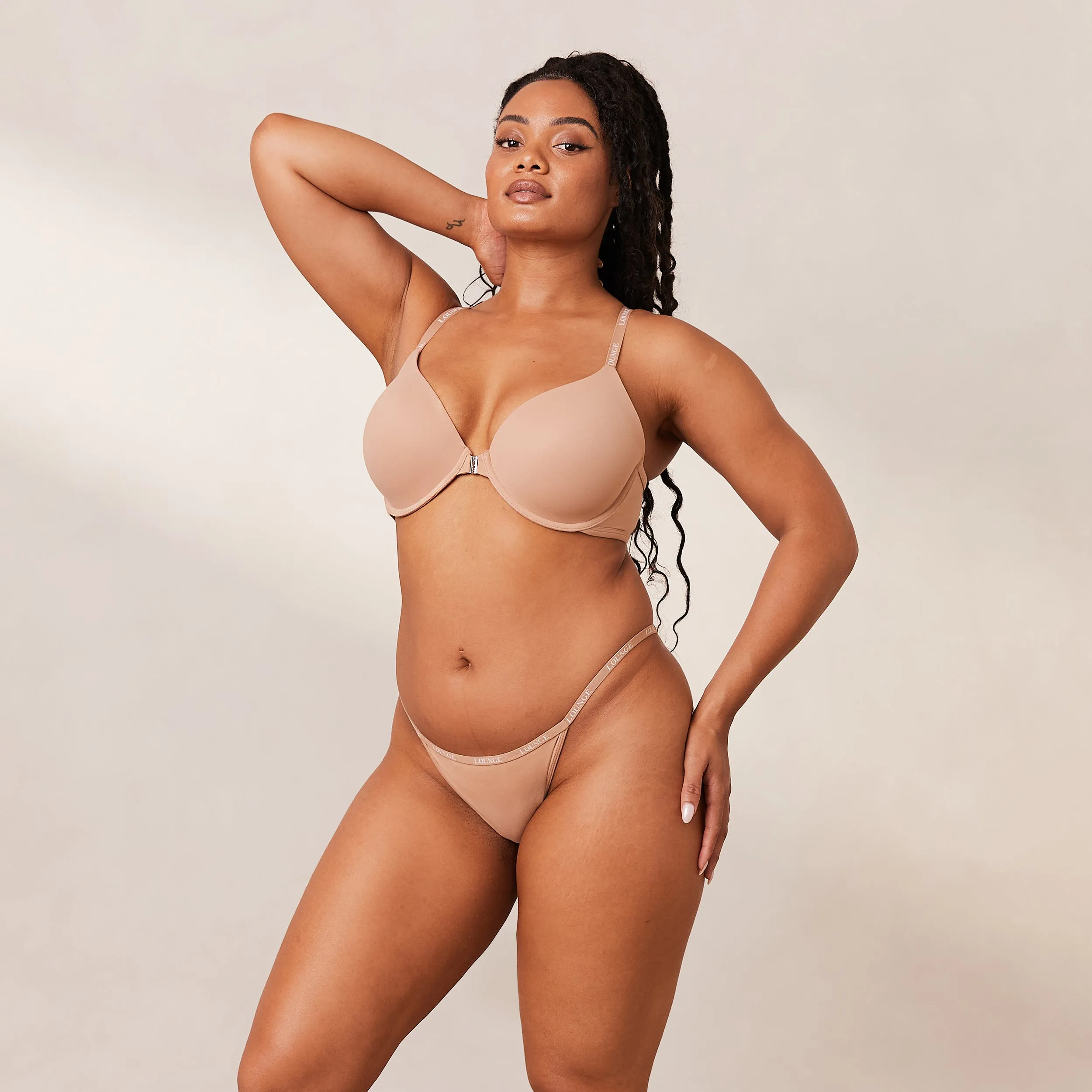 Smooth Front Fastening T-shirt Soutien-Gorge - Miel