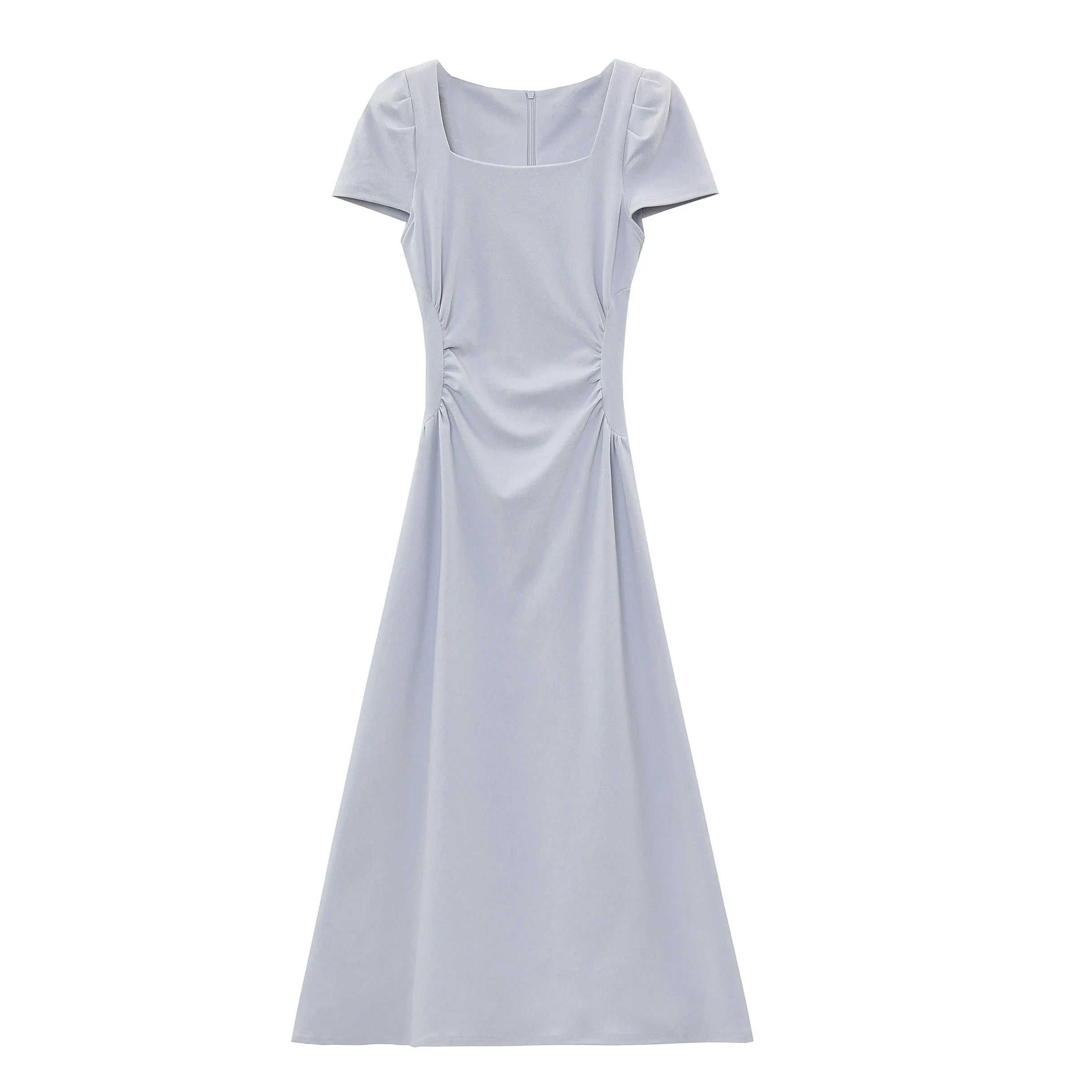 Solid Shirred Maxi Dress Perfect for a Stylish Vacation