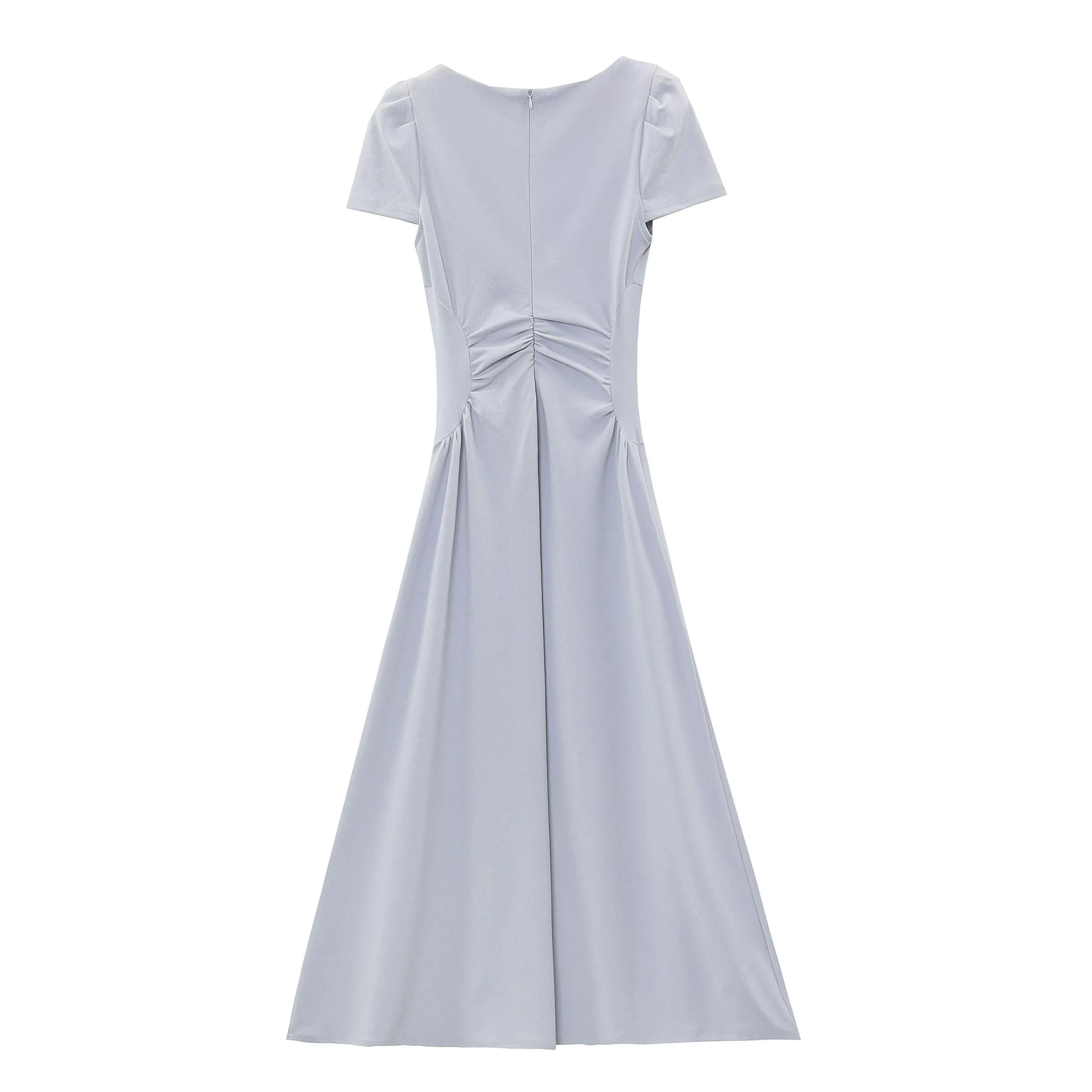 Solid Shirred Maxi Dress Perfect for a Stylish Vacation