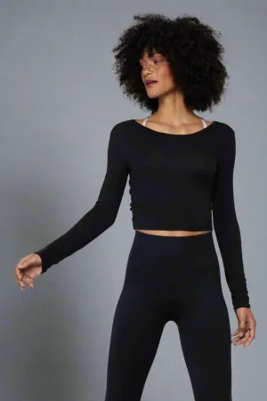 Spiritual Gangster Femme Twist Back Long Sleeve Top