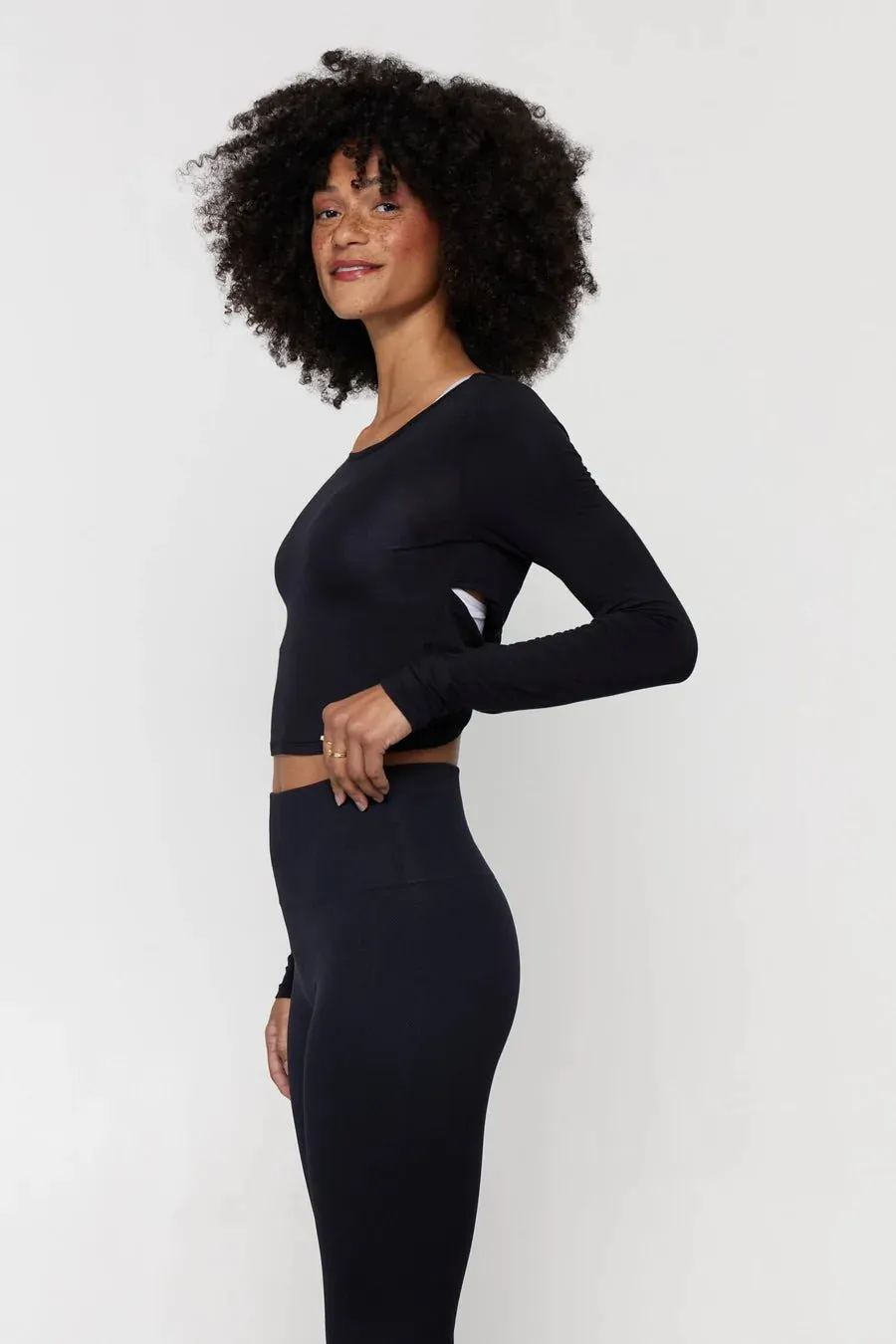 Spiritual Gangster Femme Twist Back Long Sleeve Top