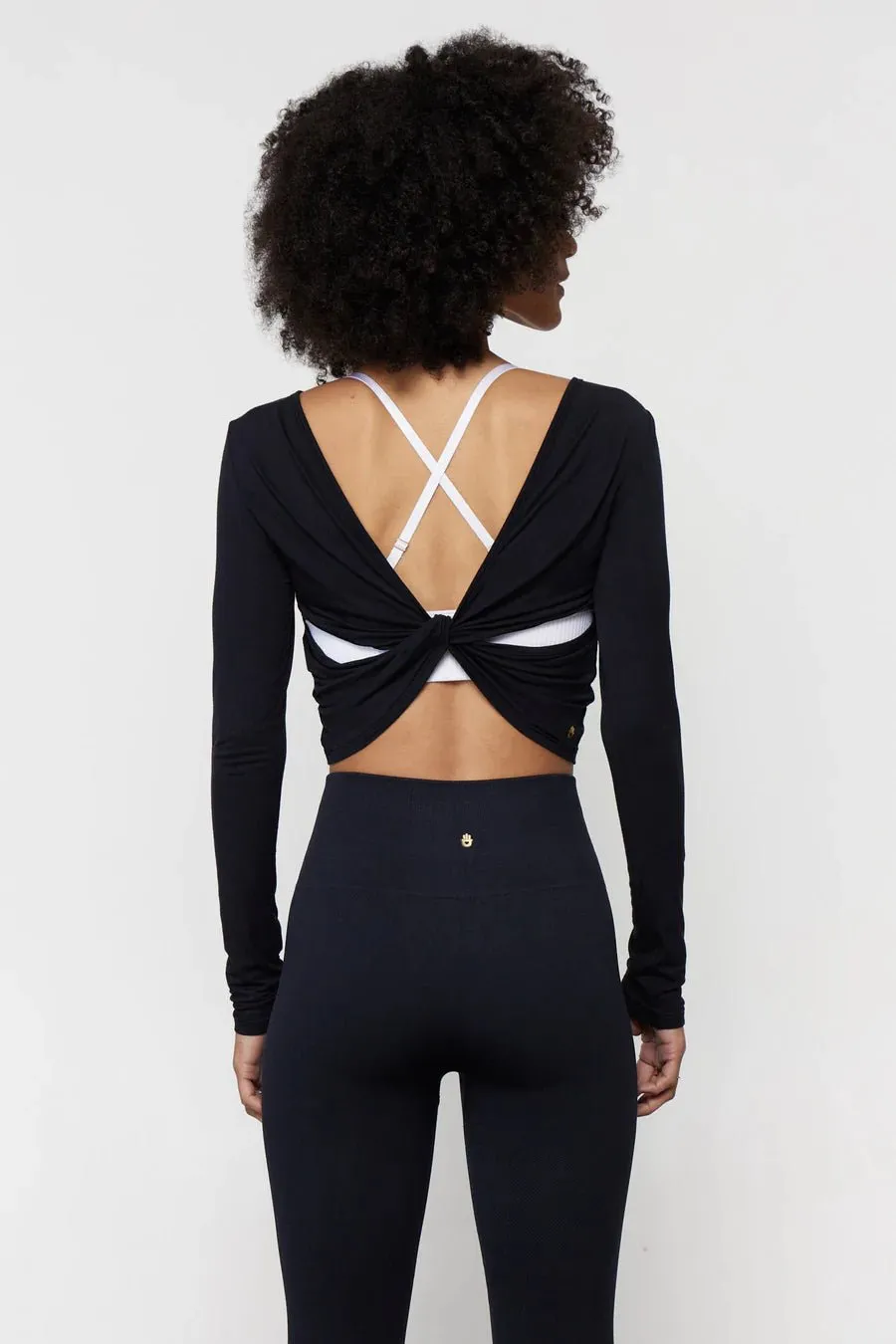 Spiritual Gangster Femme Twist Back Long Sleeve Top