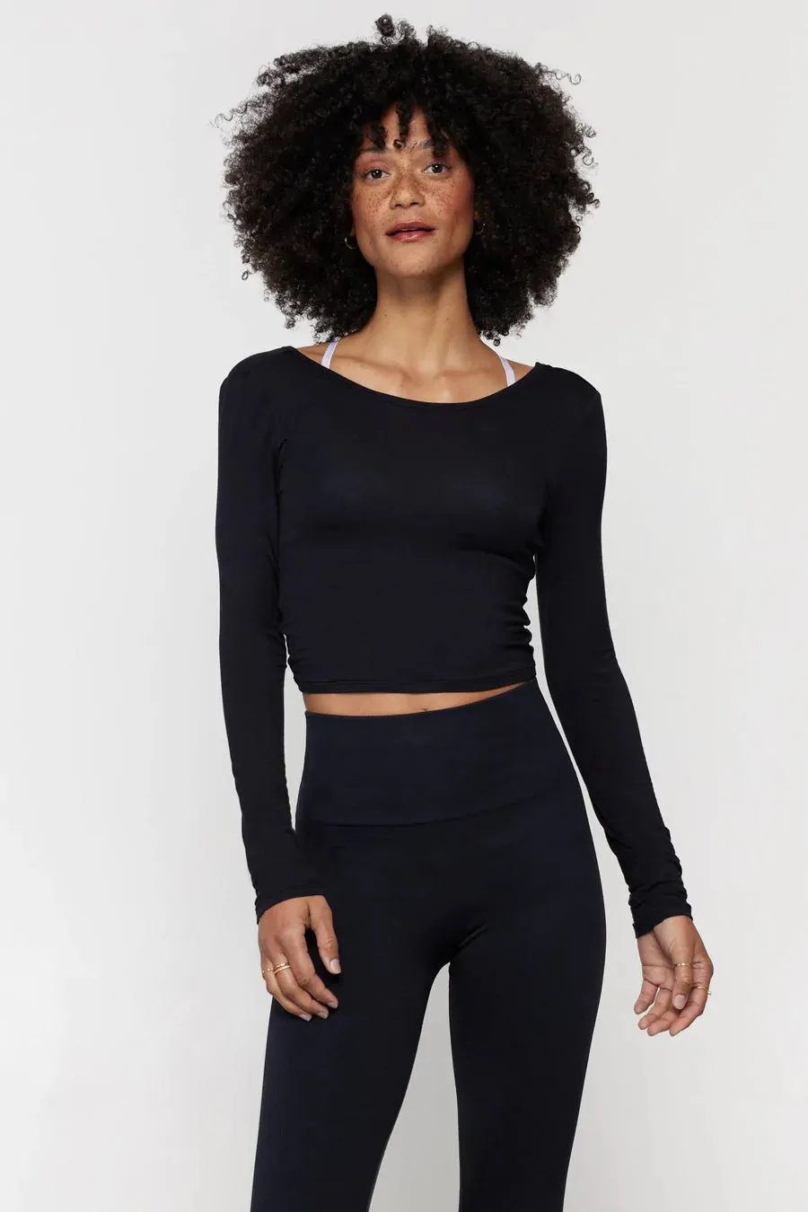Spiritual Gangster Femme Twist Back Long Sleeve Top
