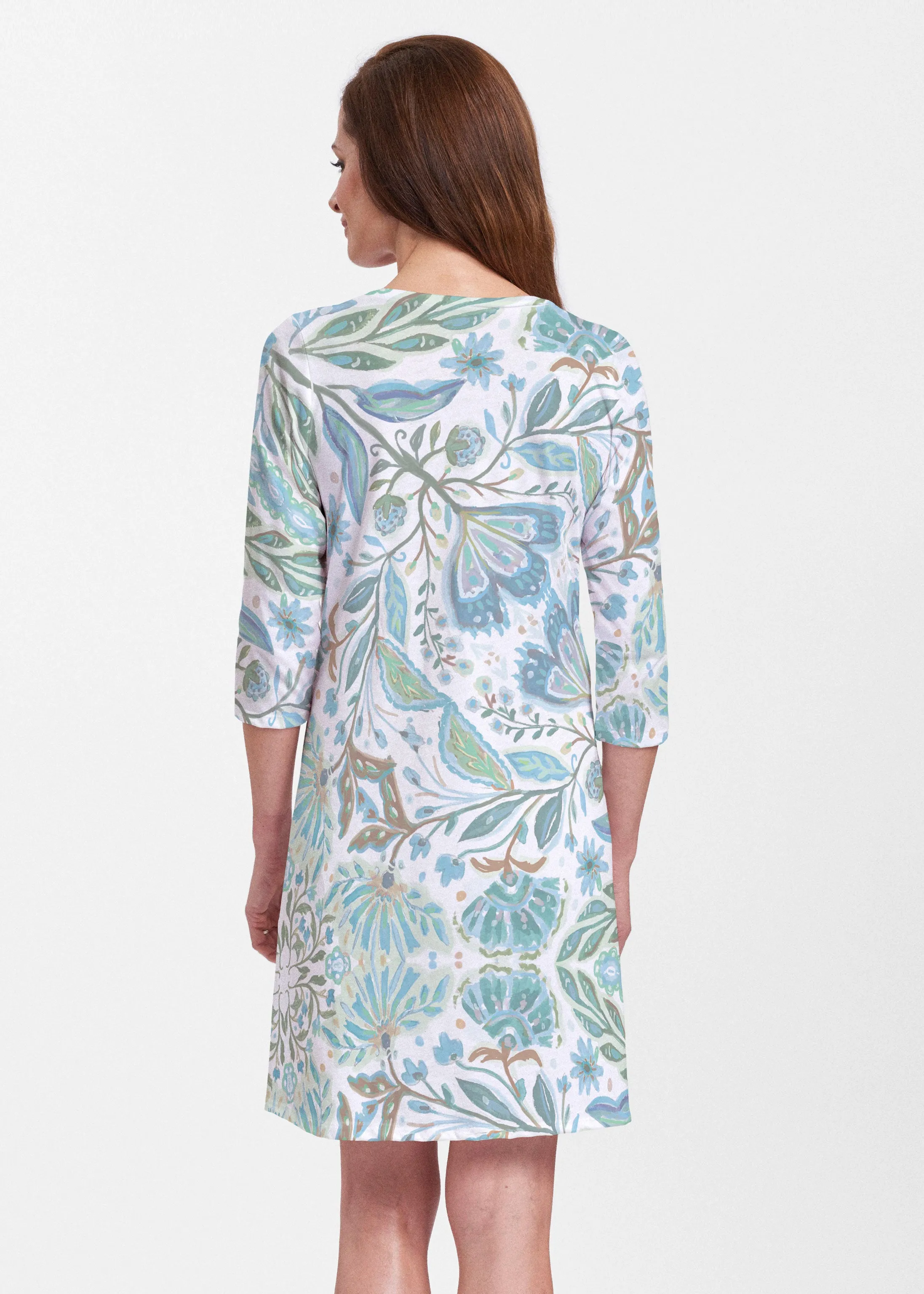 Spring Fantasy Green (17172) ~ Classic V-neck Swing Dress