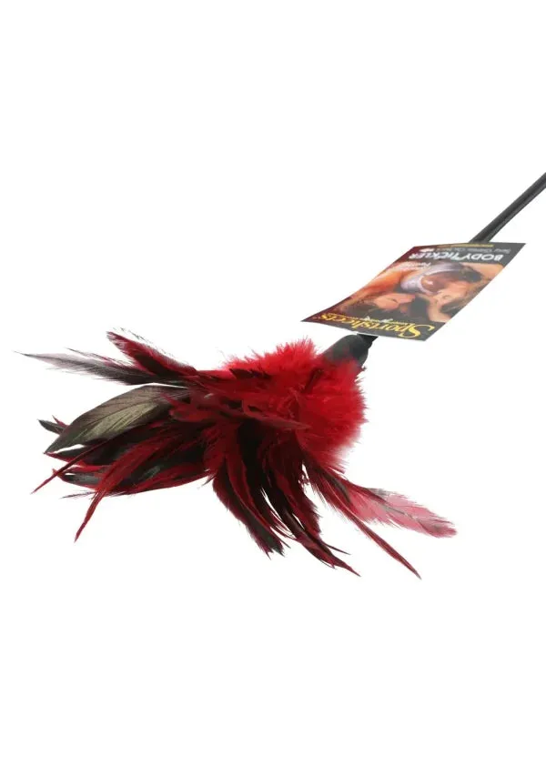 Starburst Feather Body Tickler in Red