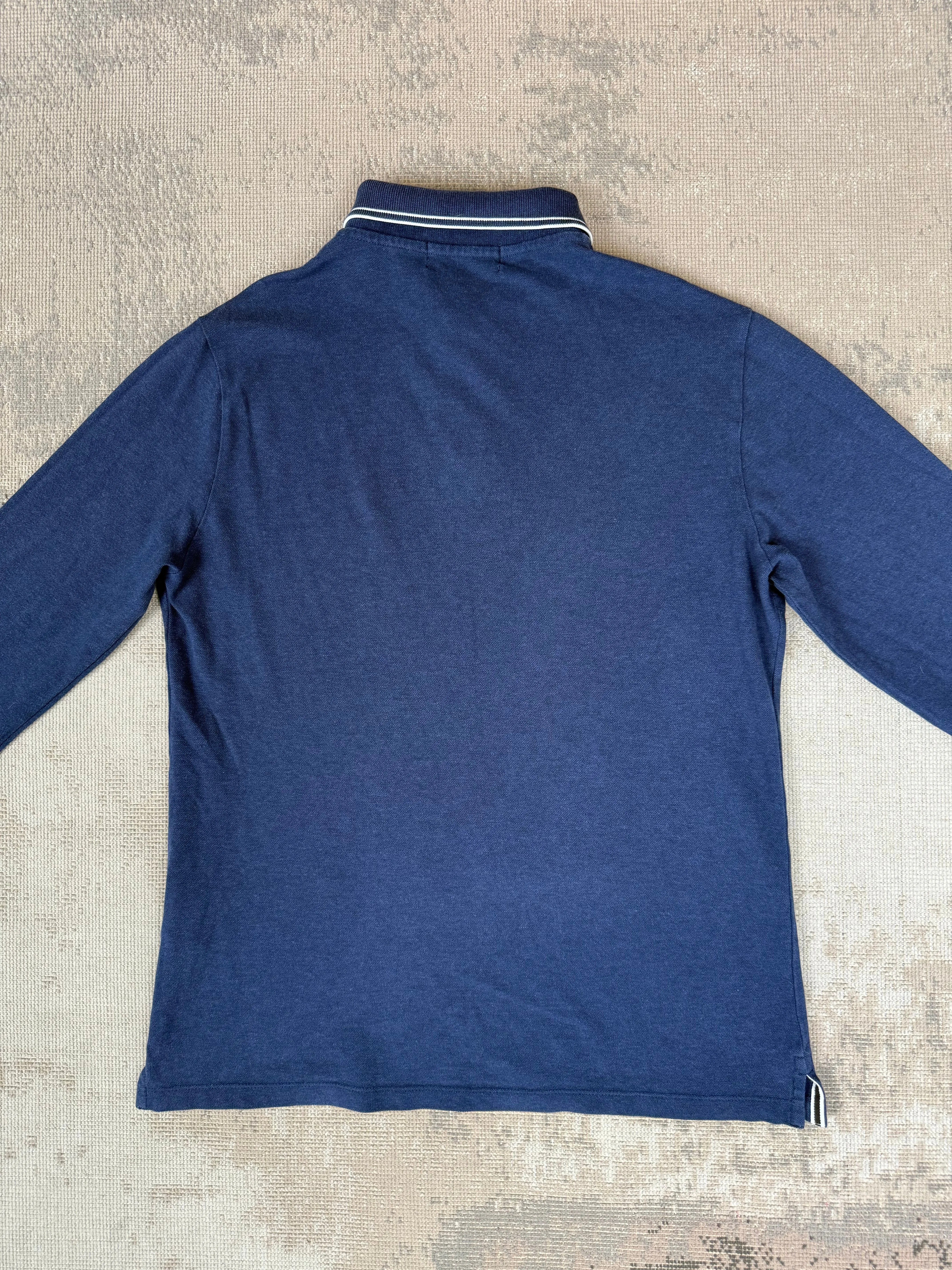 Stone Island Long Sleeve Compass Polo - Navy
