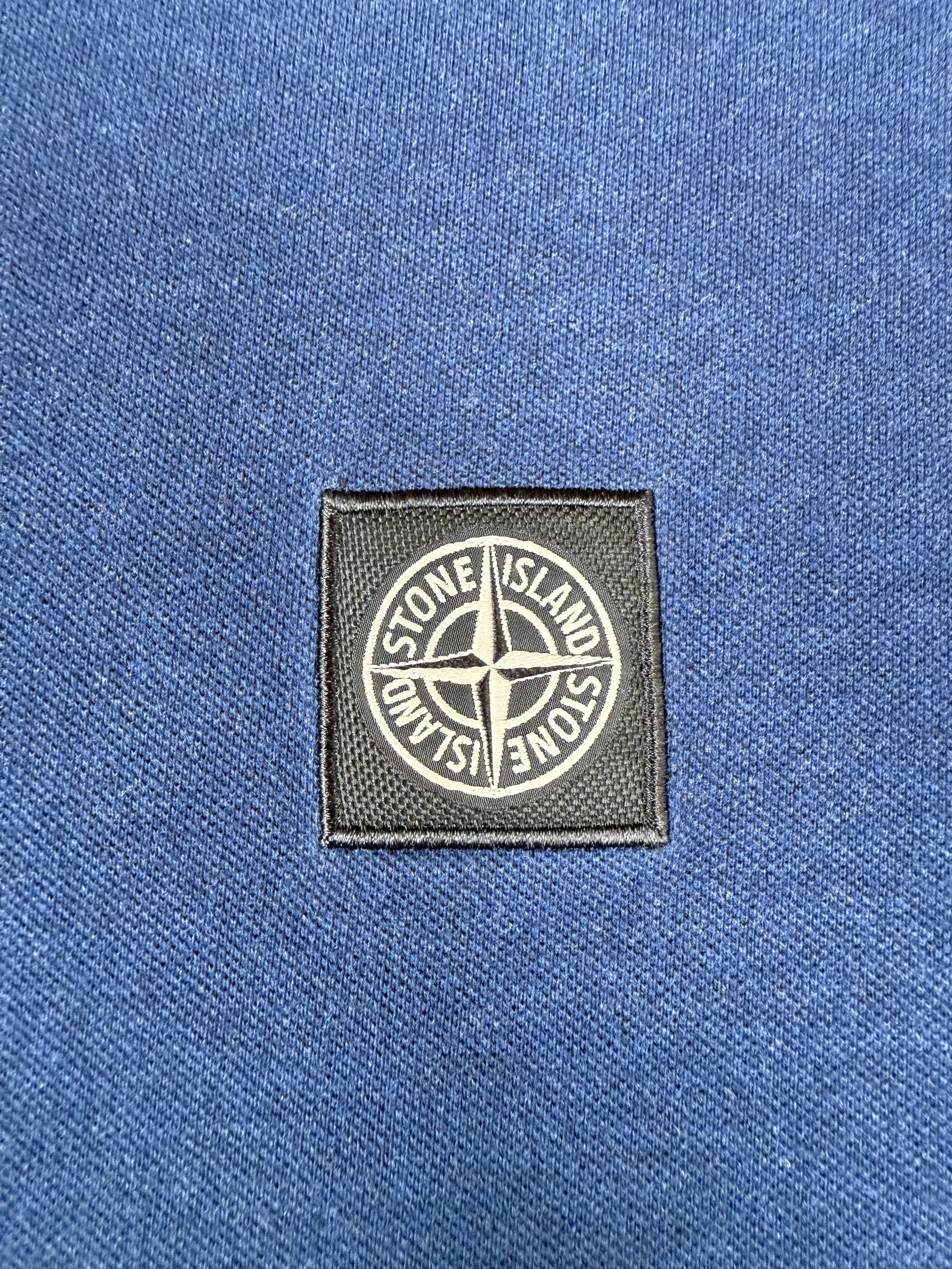 Stone Island Long Sleeve Compass Polo - Navy