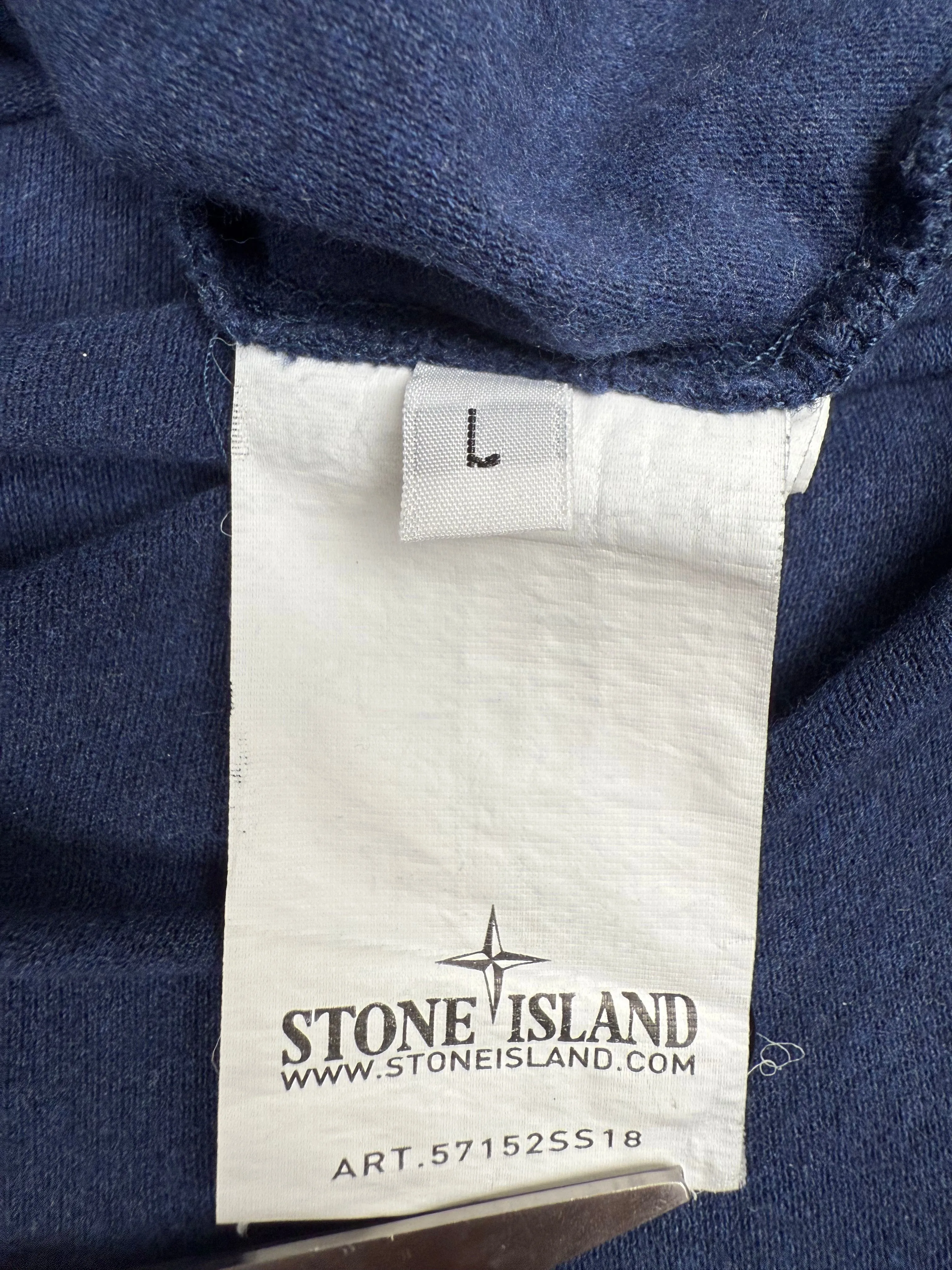 Stone Island Long Sleeve Compass Polo - Navy