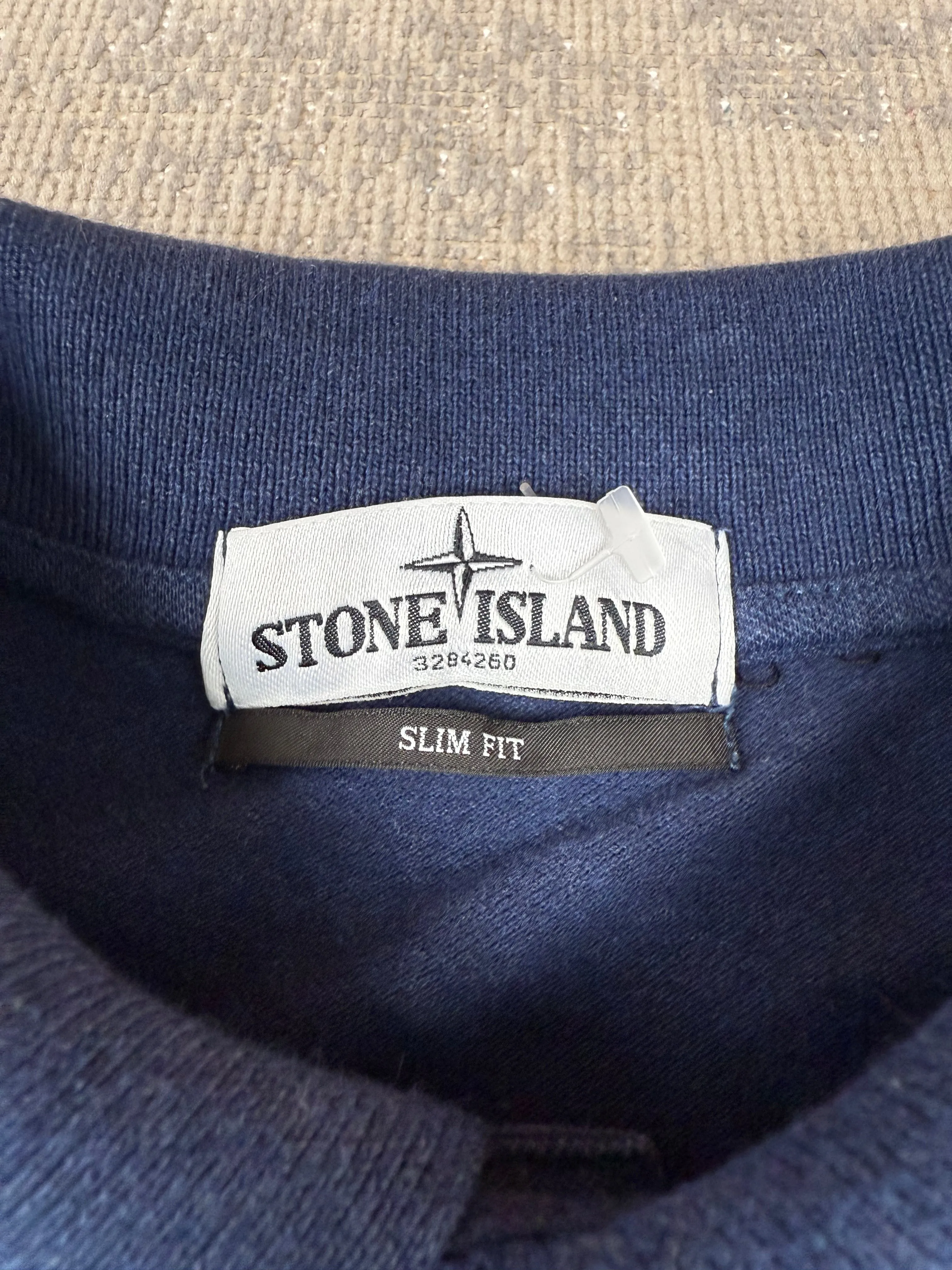 Stone Island Long Sleeve Compass Polo - Navy