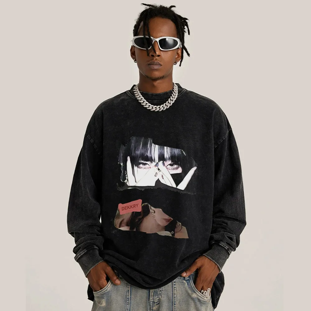 Street Girl Solid Color Sweatshirt