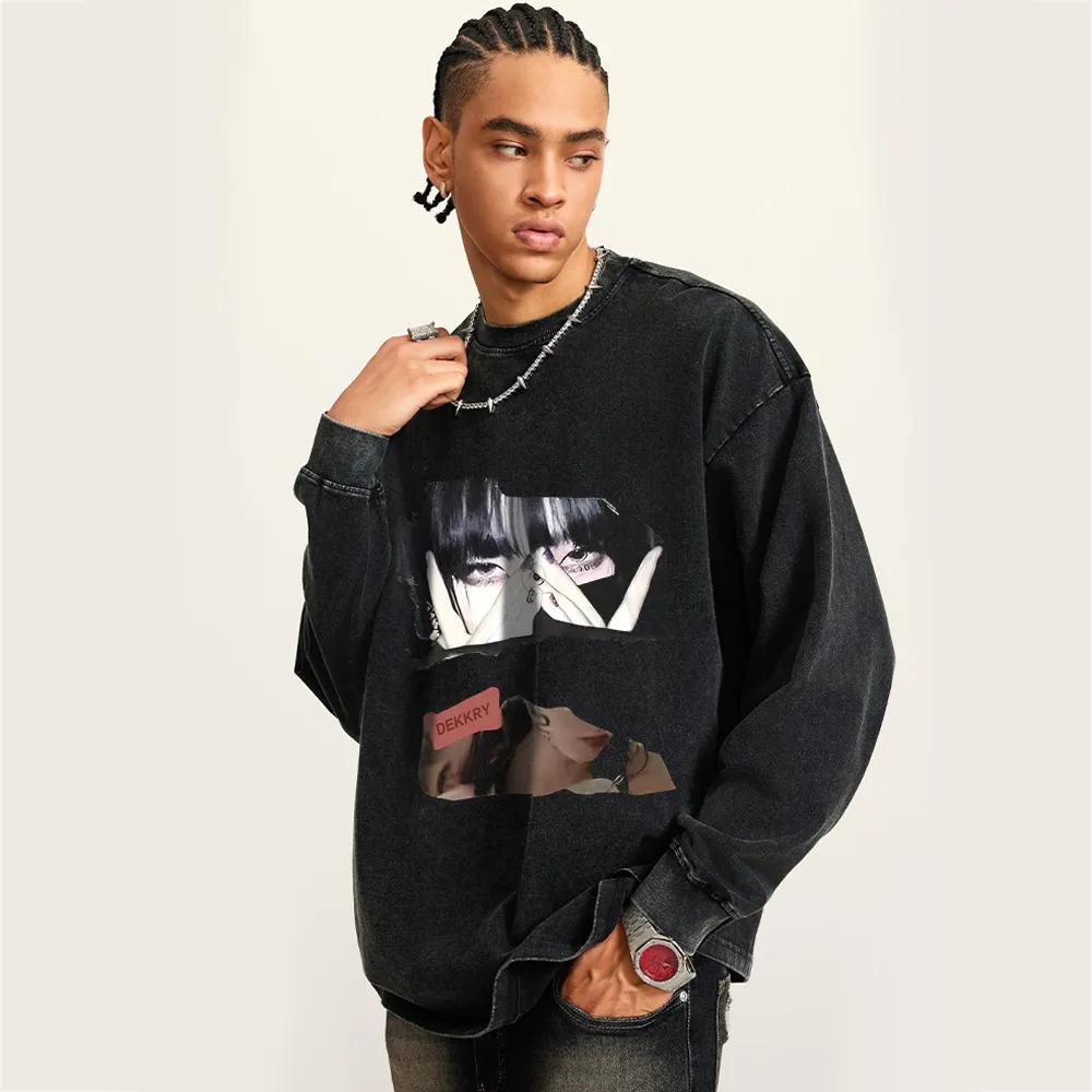 Street Girl Solid Color Sweatshirt