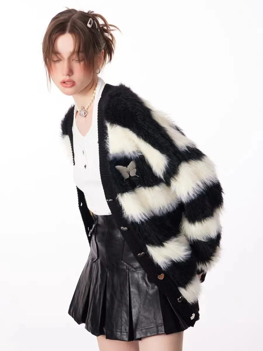 Striped Print Cardigan