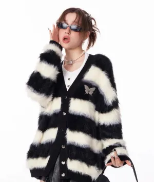 Striped Print Cardigan