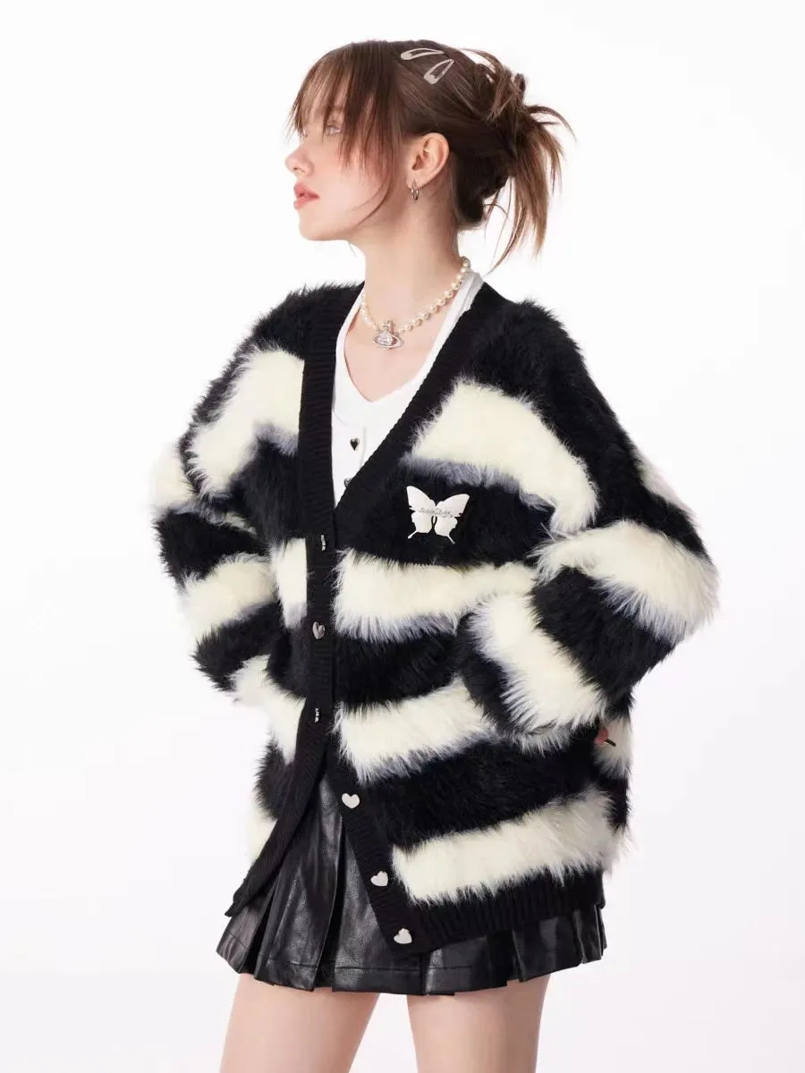 Striped Print Cardigan
