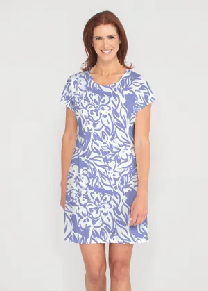 Summer Breeze Perri (8164) ~ French Terry Short Sleeve Crew Dress