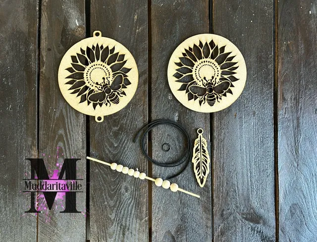 SUN001 Suncatcher kit - Sunflower with Bee