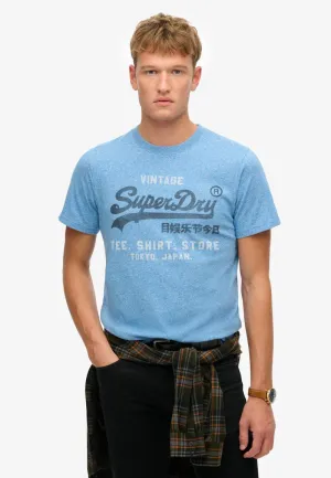Superdry Vintage Logo Classic Relaxed T-Shirt - Fresh Blue Grit