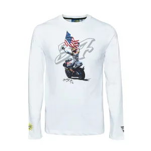T-SHIRT 3502-06 Longsleeve  Bike MotoGP  Kevin Schwantz 34 NEW! White